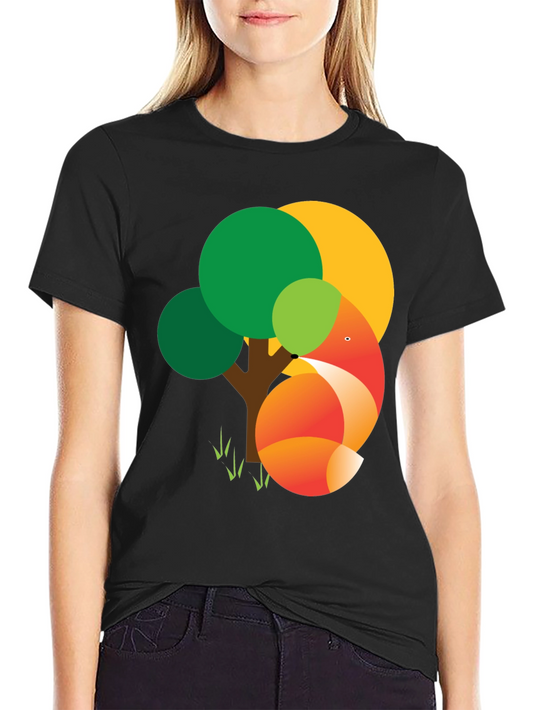 Fox Tree Graphic Tee - Modern Style
