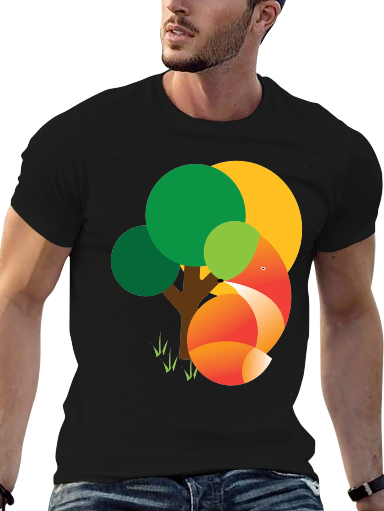 Fox Tree Graphic Tee - Modern Style