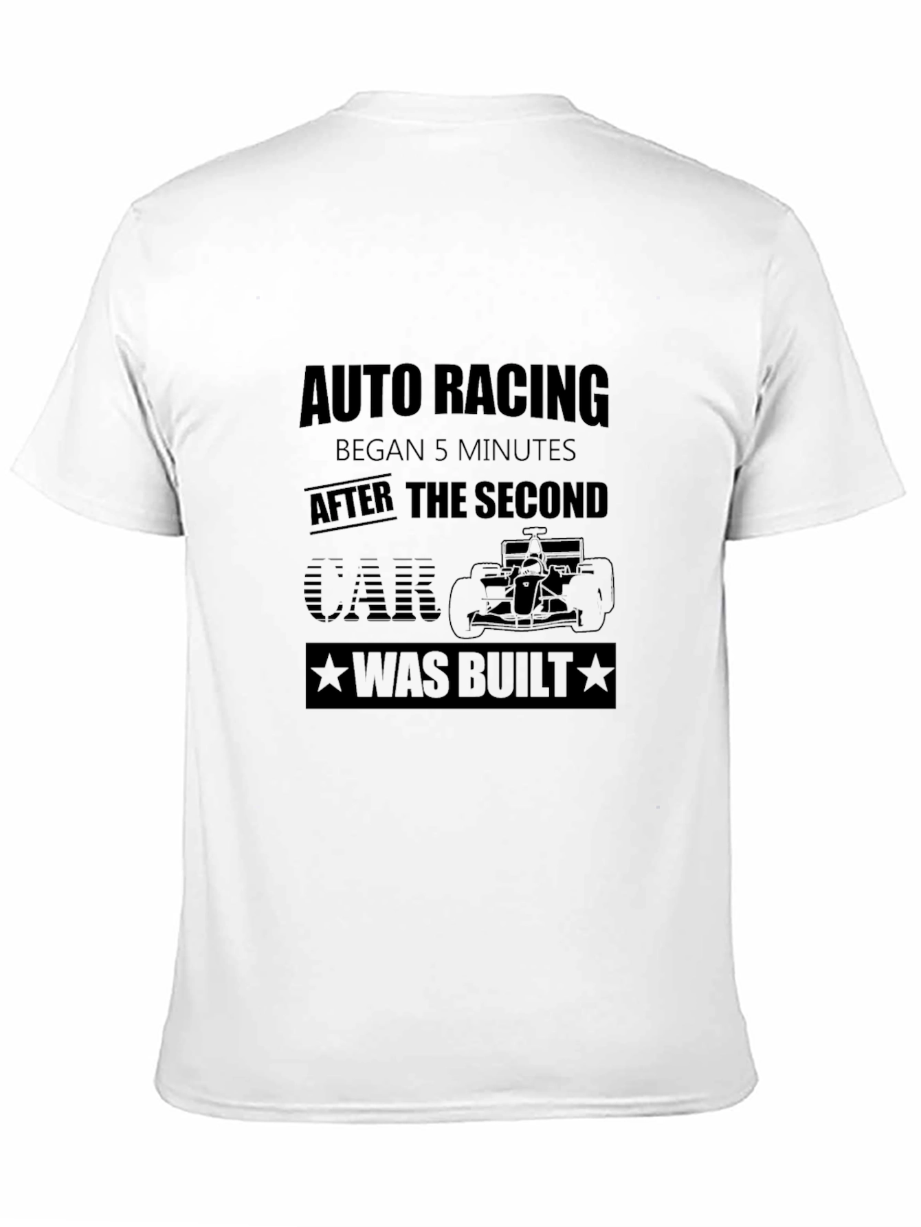 Auto Racing Funny Slogan Black T-Shirt