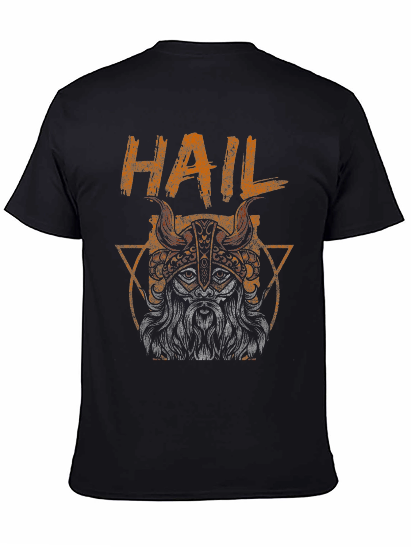 Hail Viking Graphic Tee - Black Cotton T-Shirt