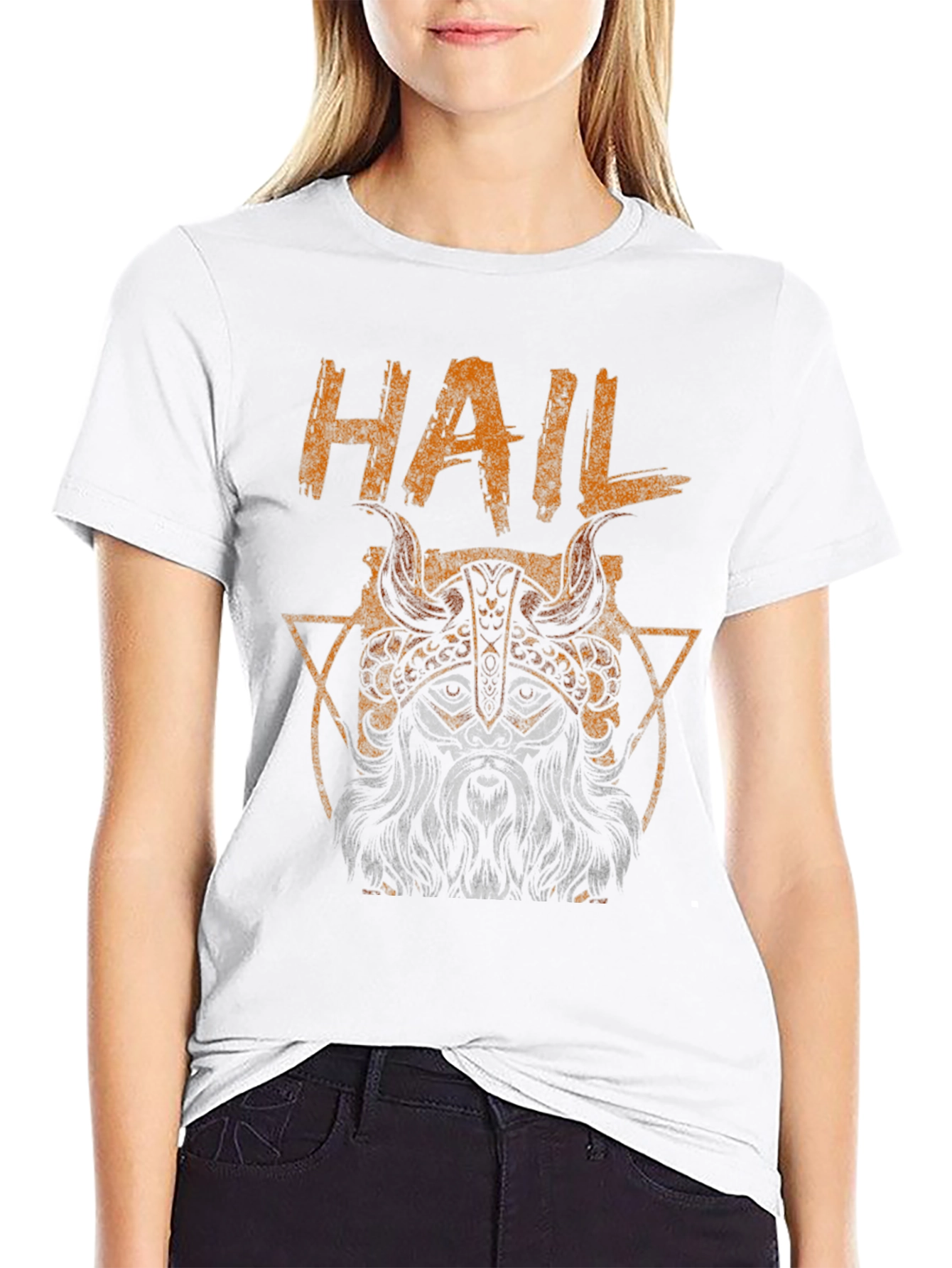 Hail Viking Graphic Tee - Black Cotton T-Shirt