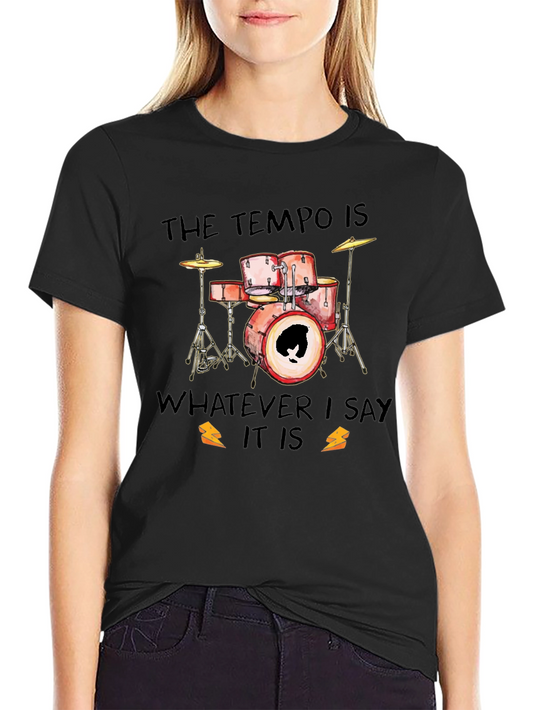 Tempo Drummer Black Graphic Tee
