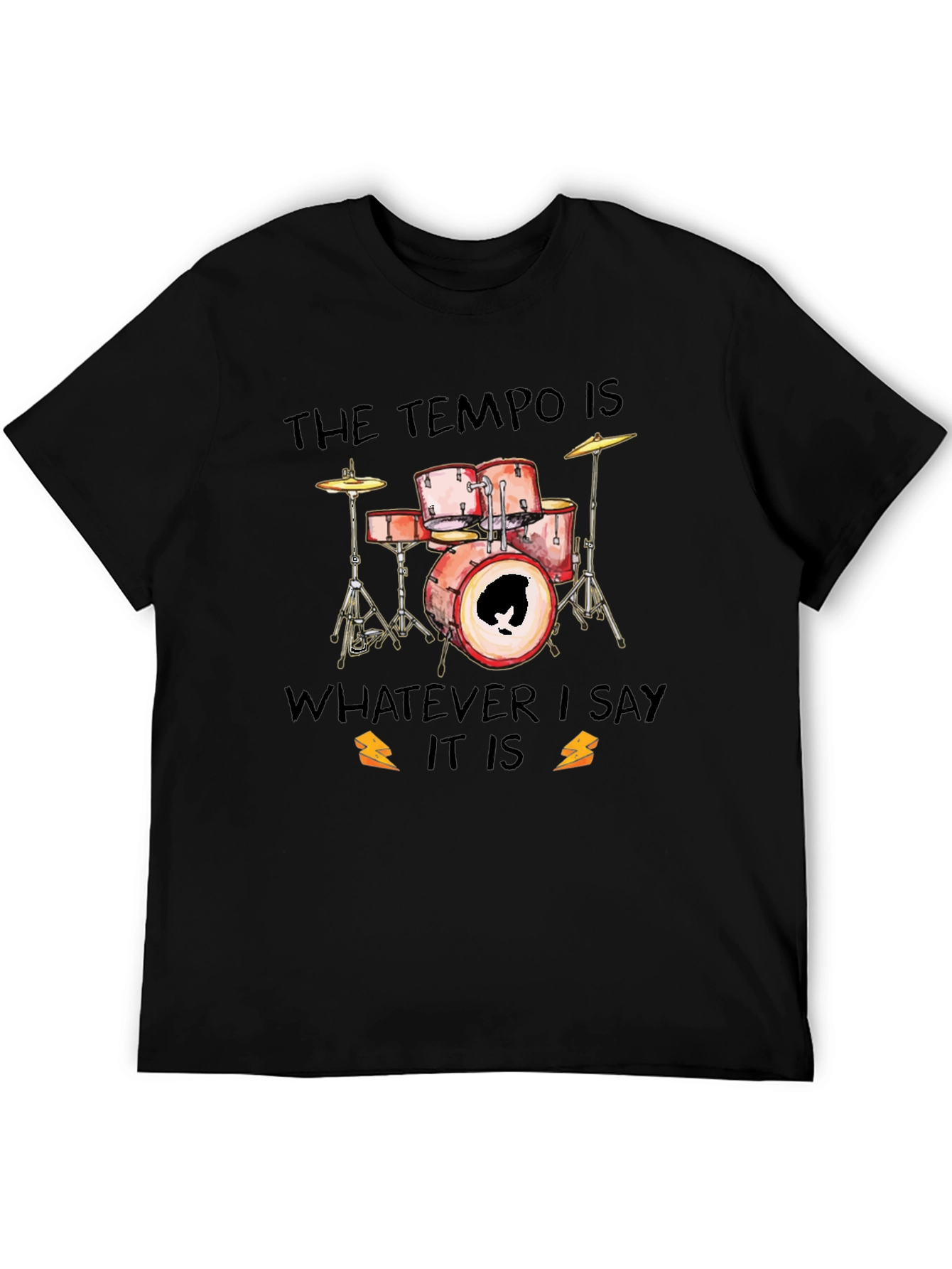 Tempo Drummer Black Graphic Tee