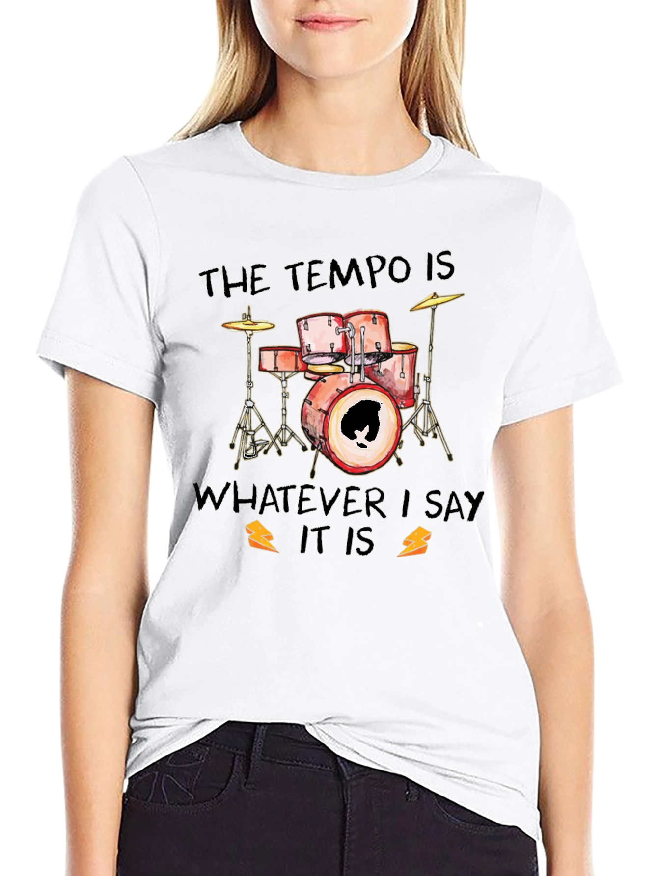 Tempo Drummer Black Graphic Tee