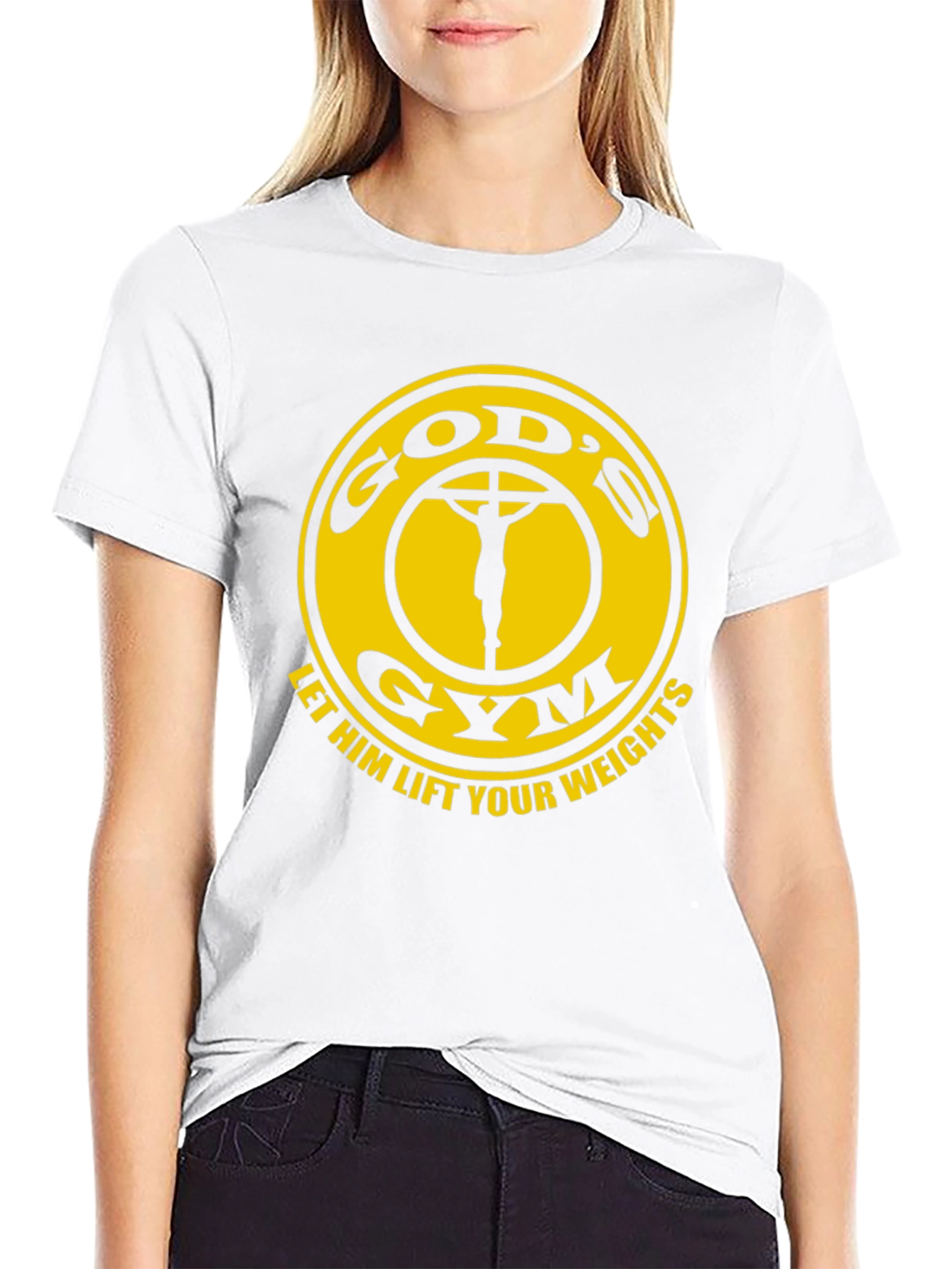 Gods Gym Black T-Shirt: Lift Your Weights in Faith