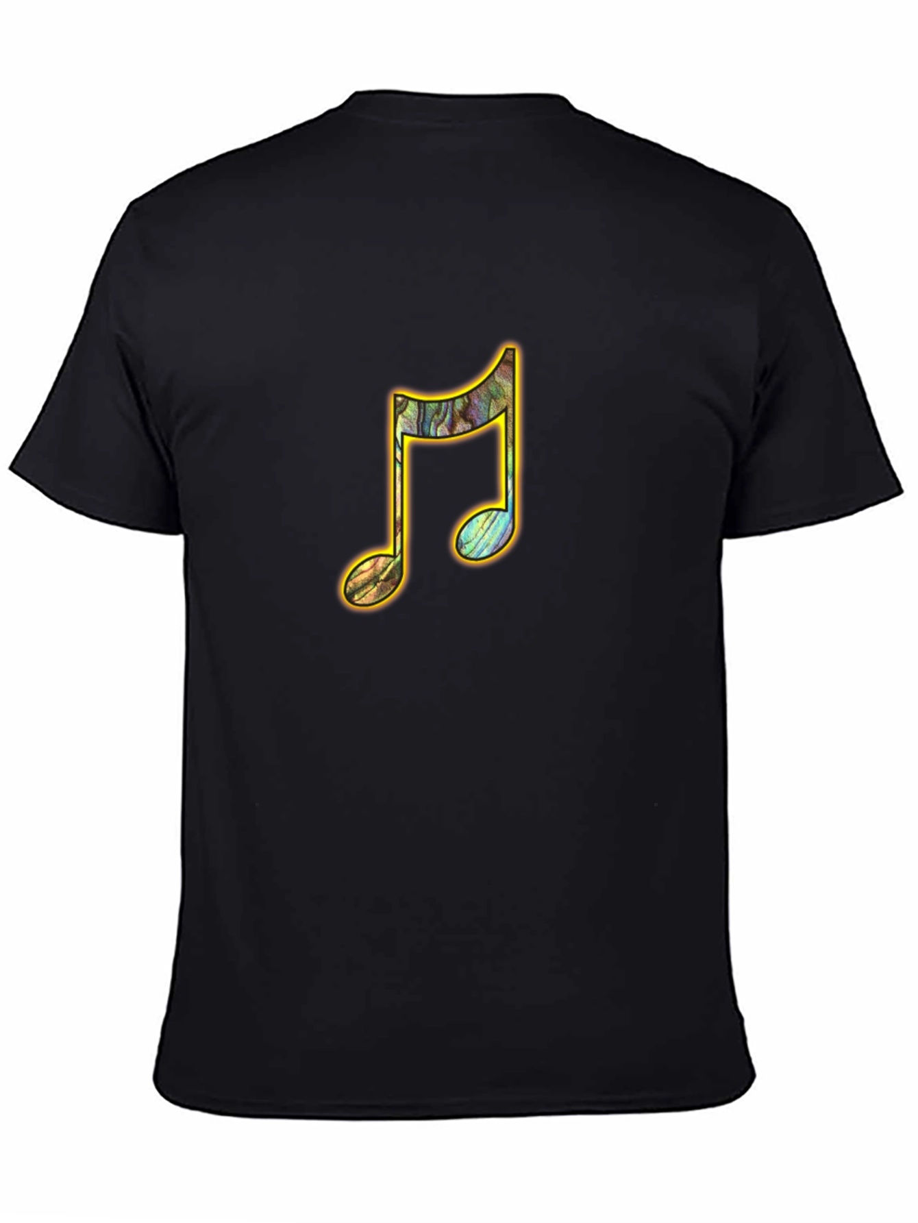 Musical Note Graphic Tee - Stylish Black T-Shirt