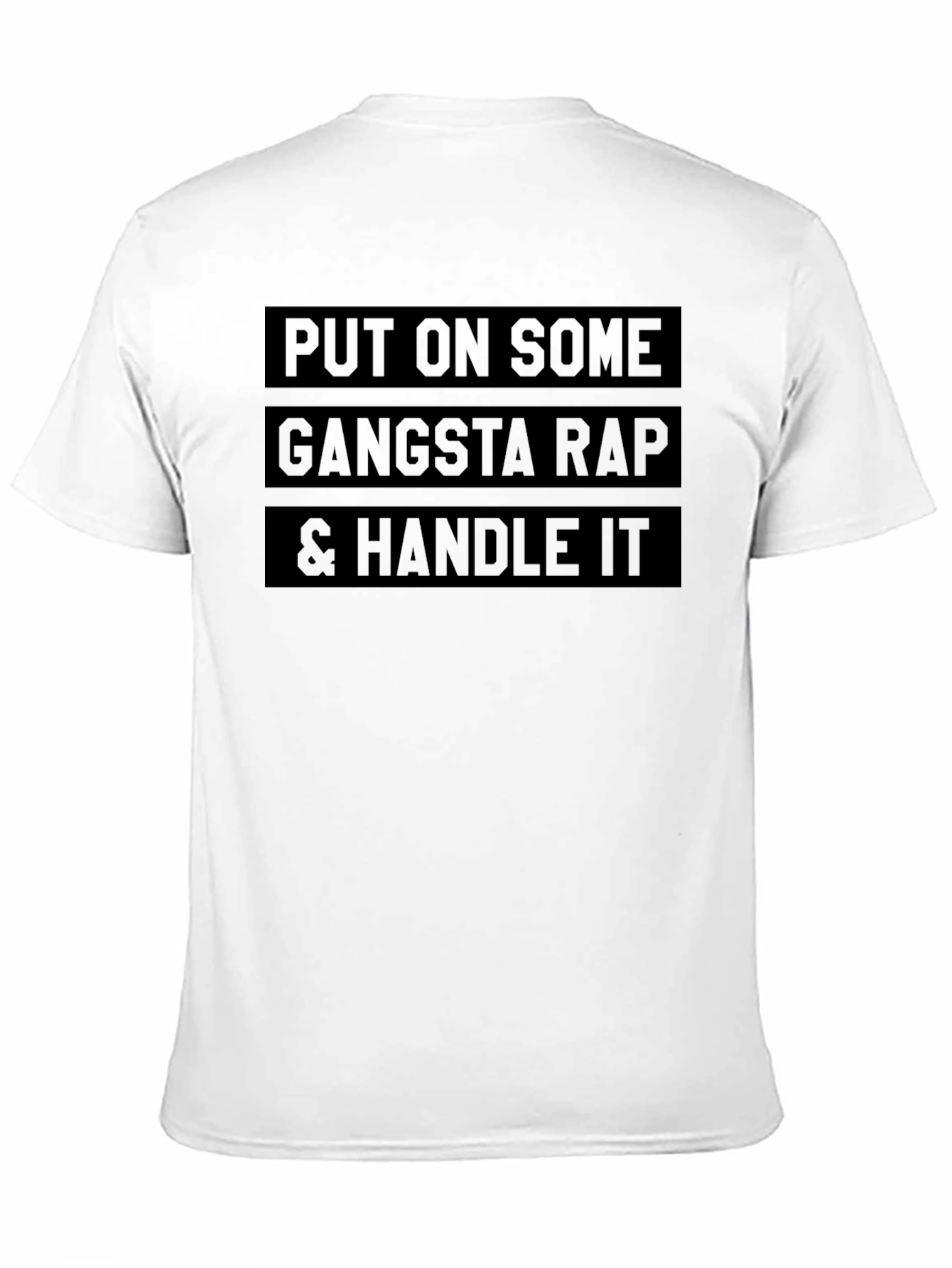 Gangsta Rap Tee - Black Crew Neck