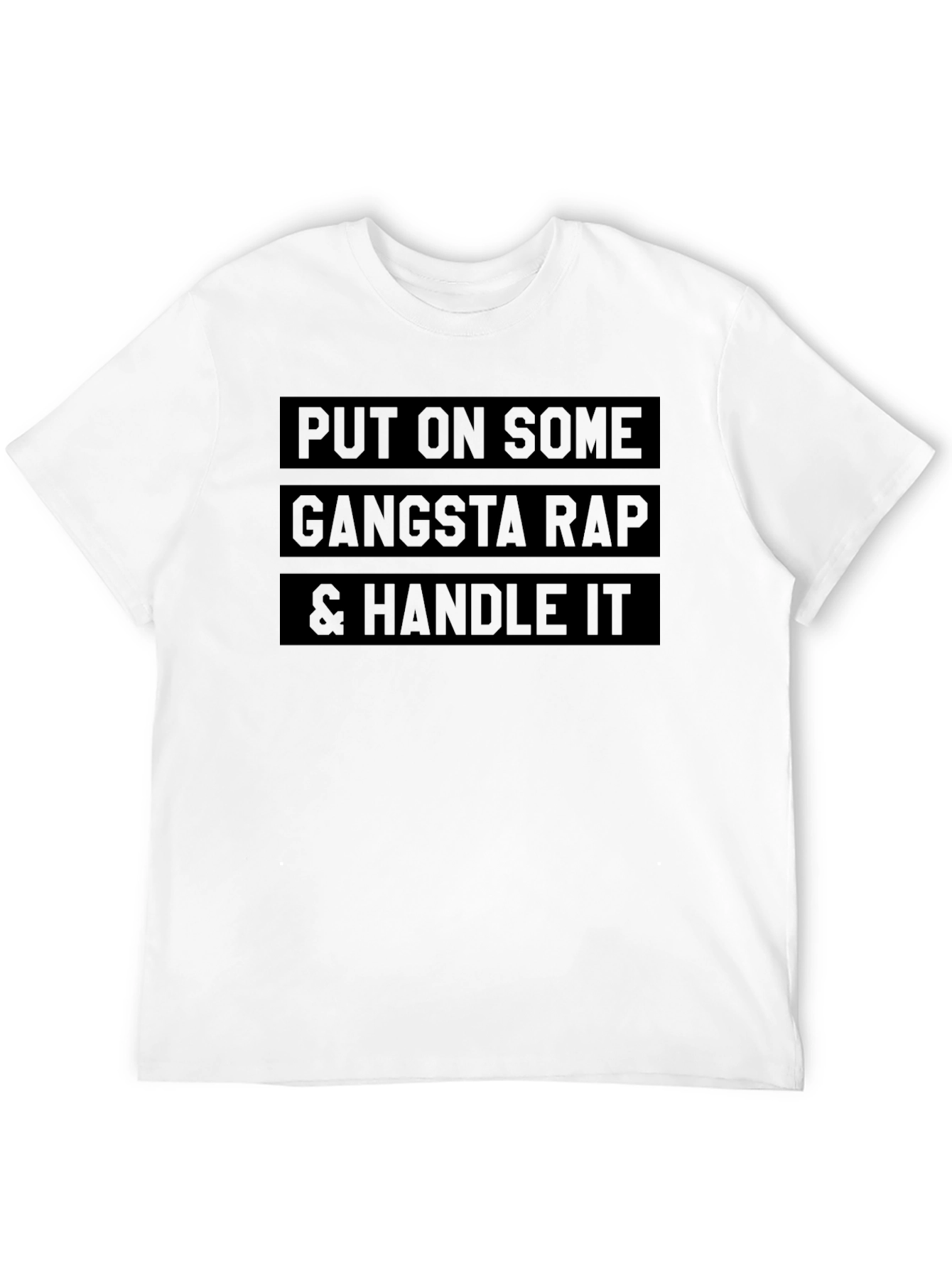Gangsta Rap Tee - Black Crew Neck