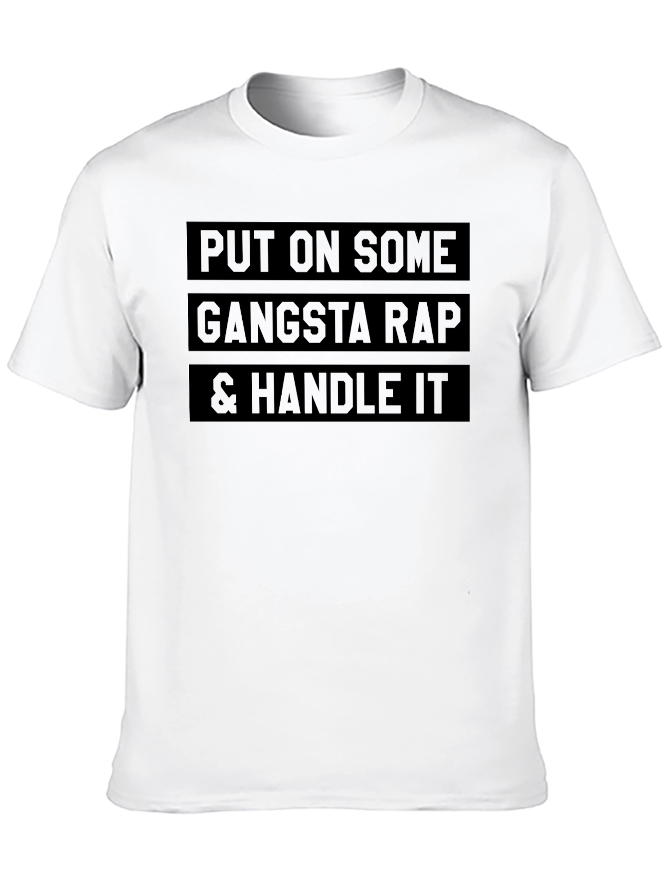 Gangsta Rap Tee - Black Crew Neck