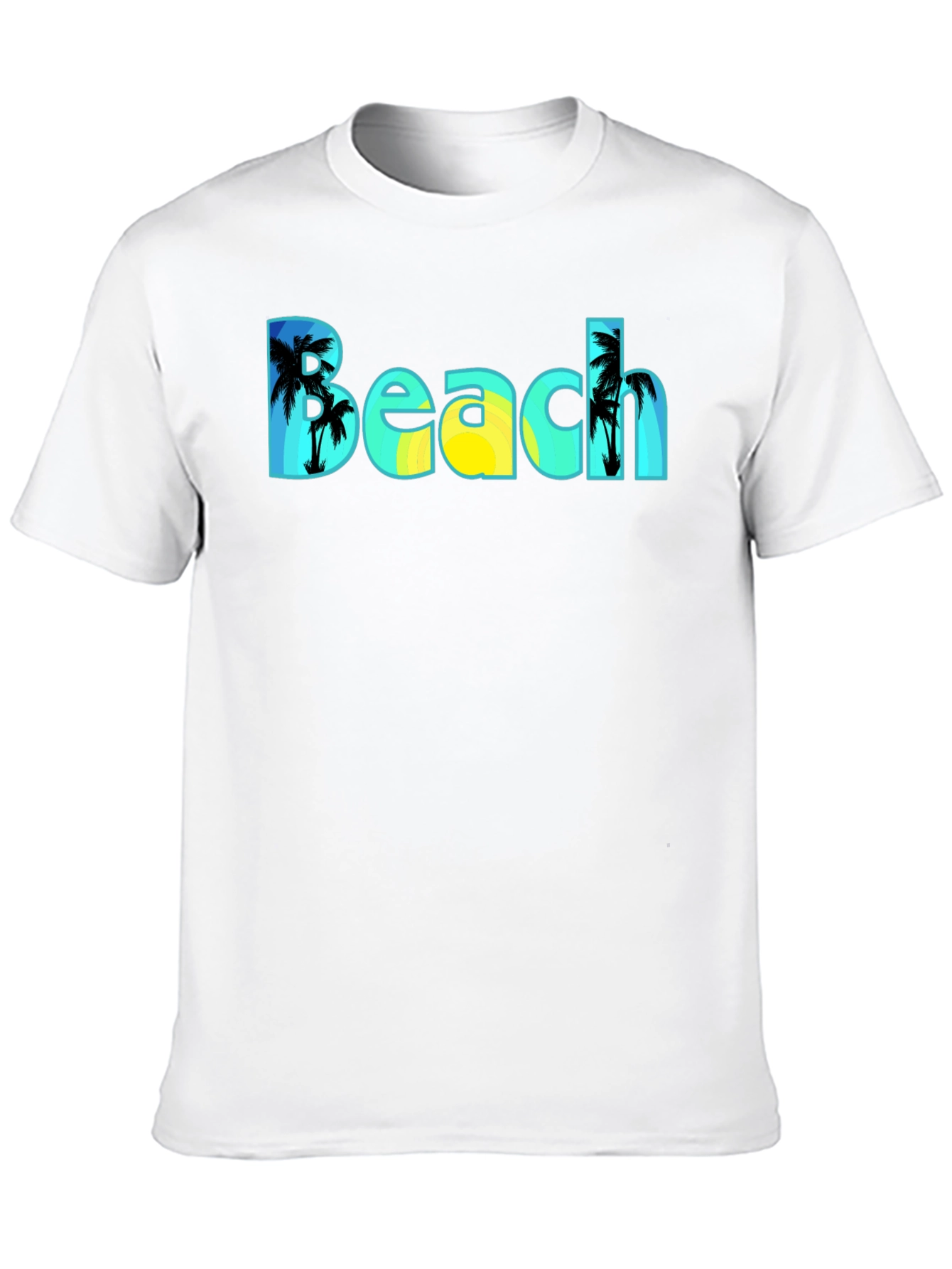 Beach T-Shirt - Tropical Palm Tree Design