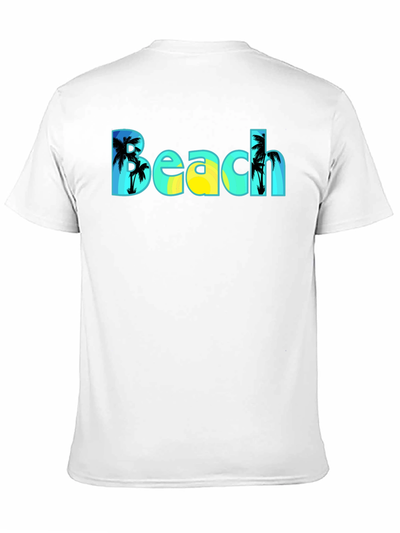 Beach T-Shirt - Tropical Palm Tree Design