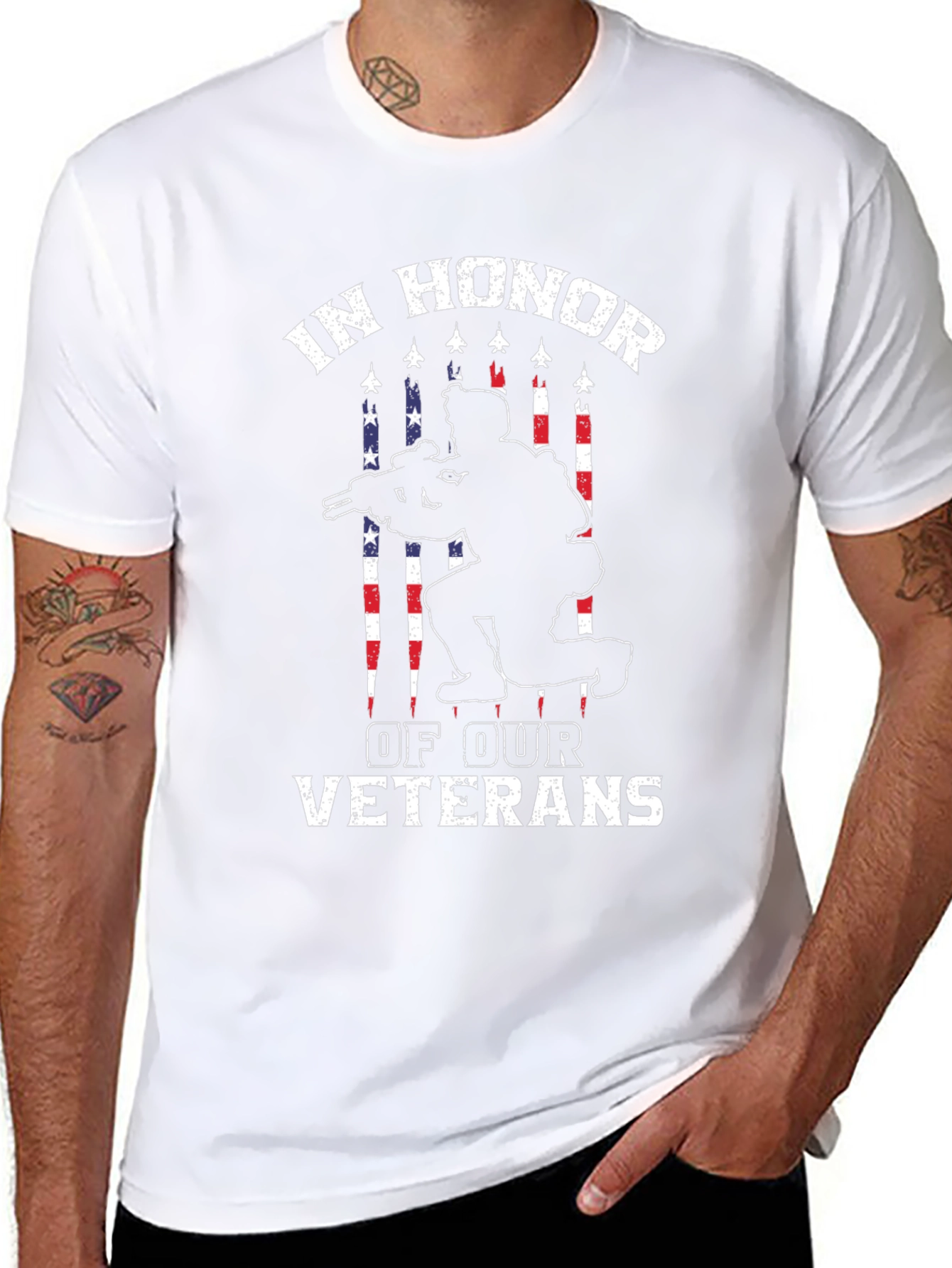 In Honor of Our Veterans Black T-Shirt