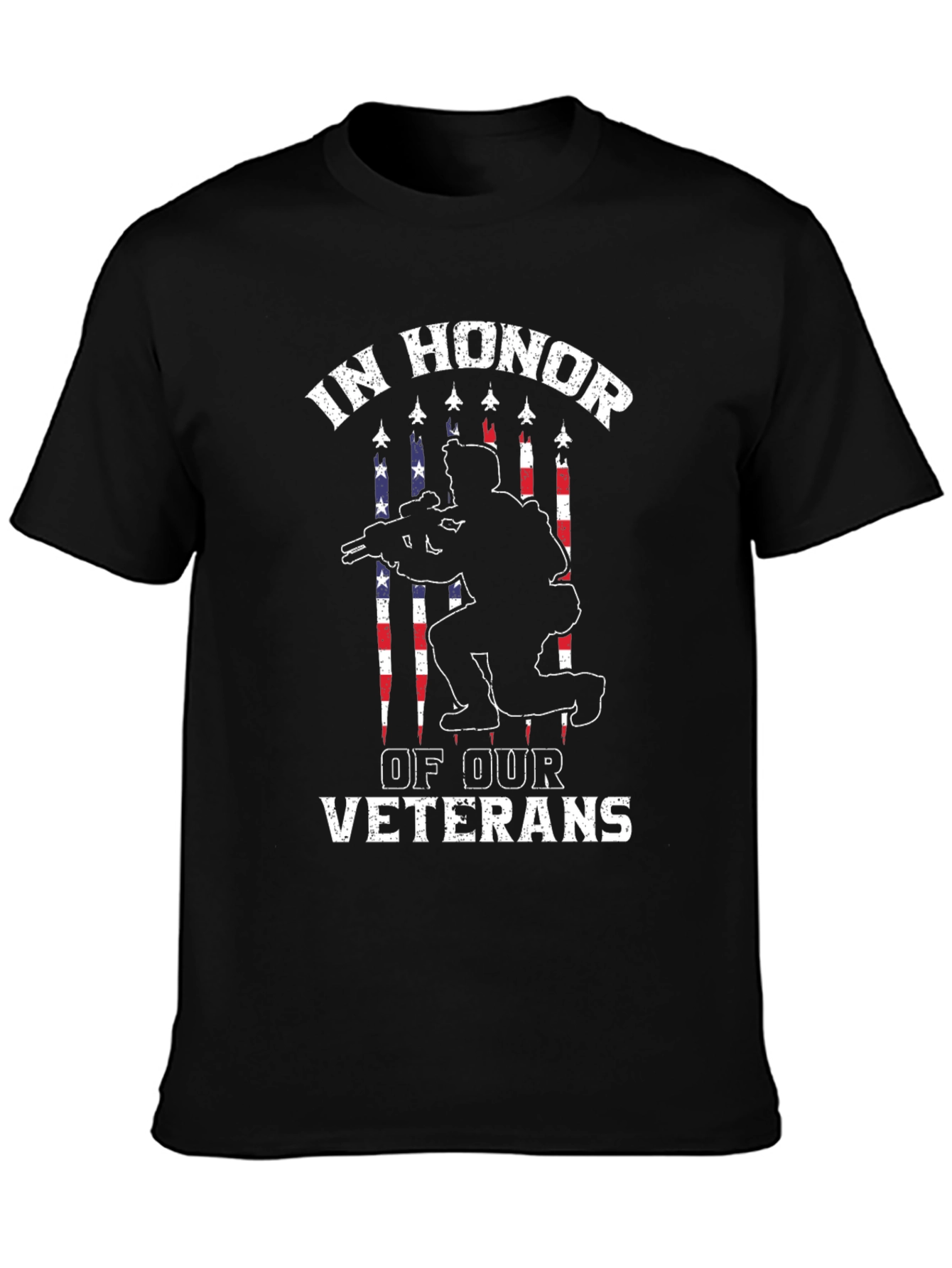 In Honor of Our Veterans Black T-Shirt