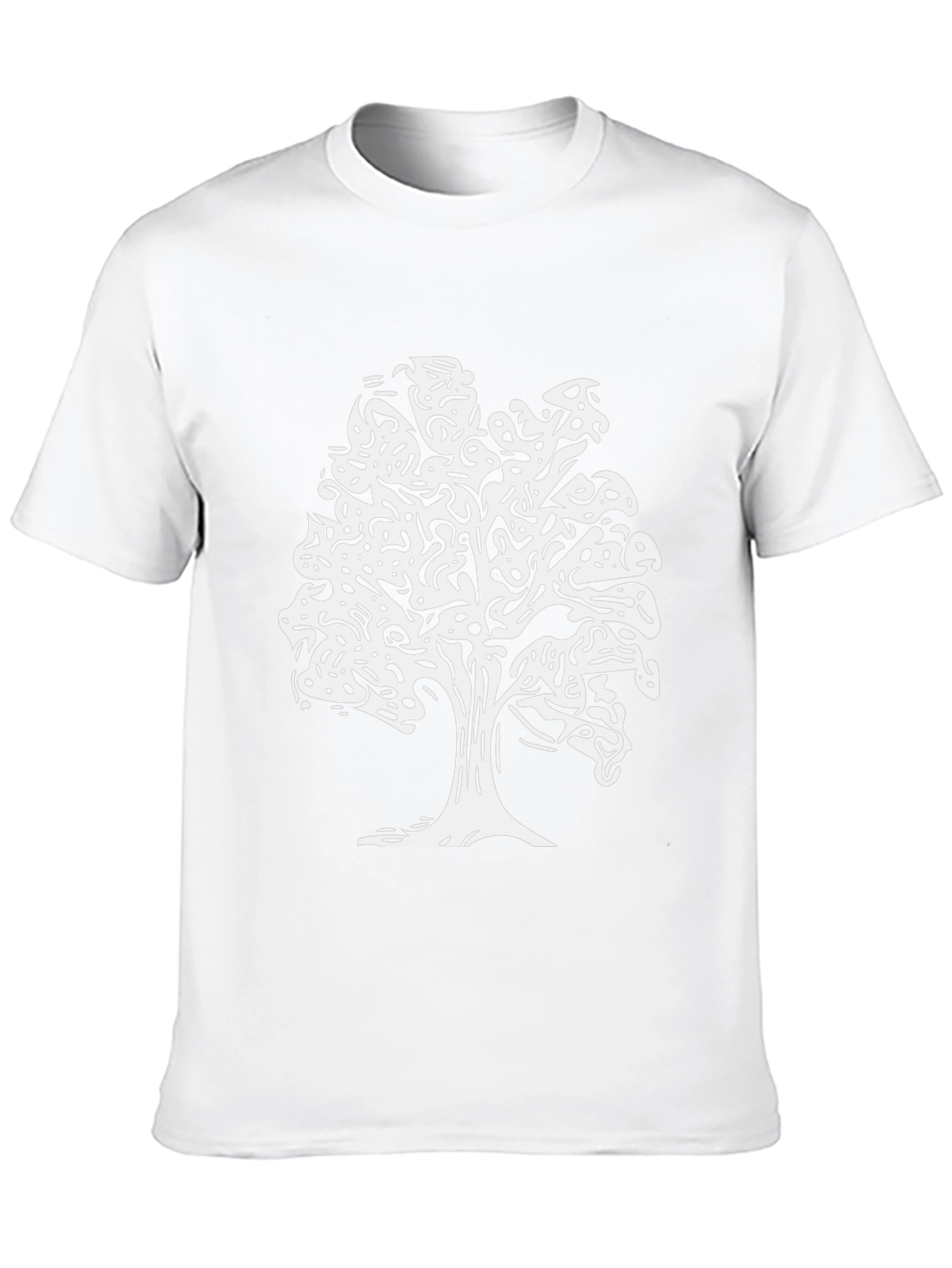 Tree Silhouette Graphic Print Tee - Black