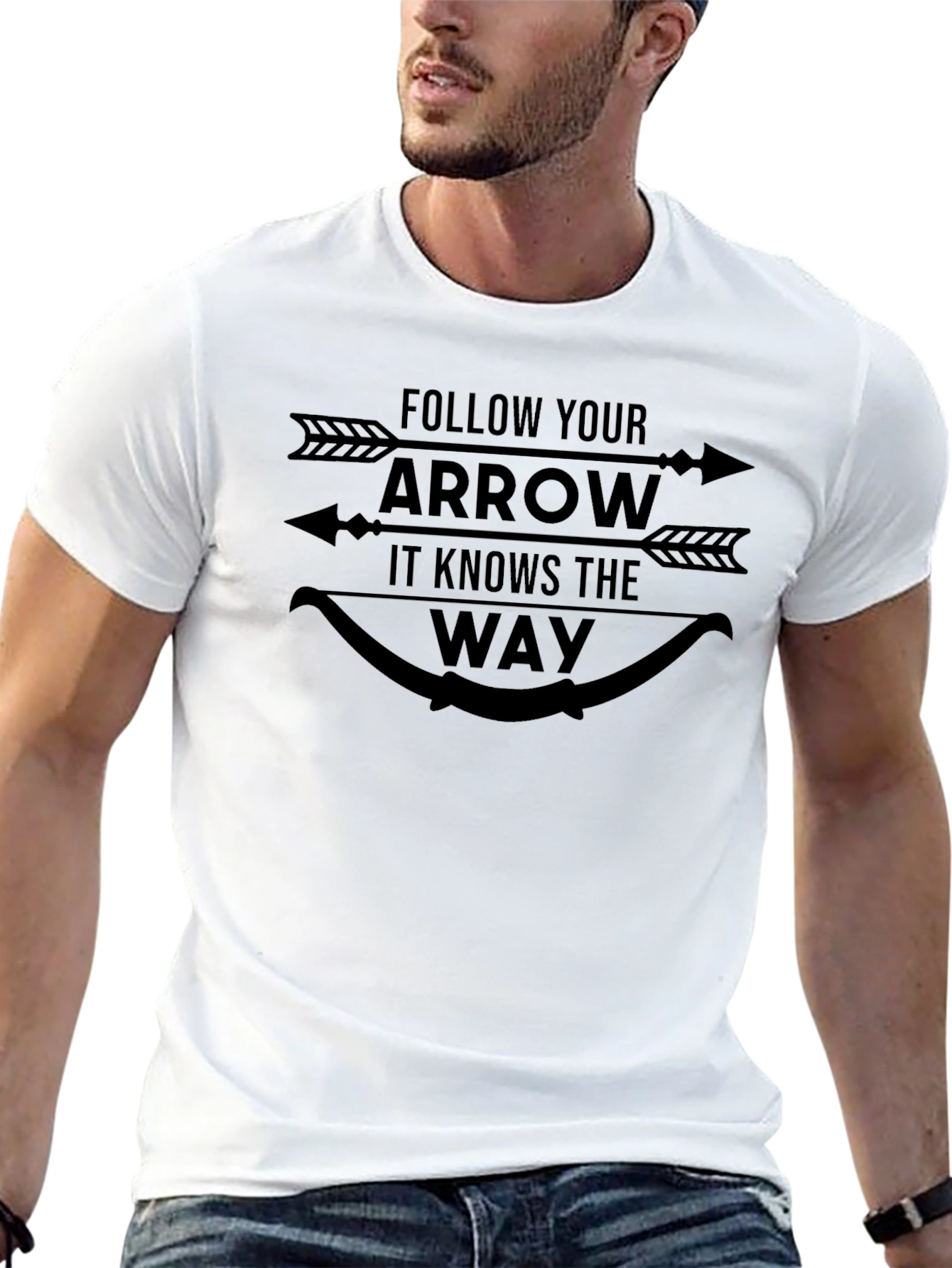 Follow Your Arrow Black Graphic Tee