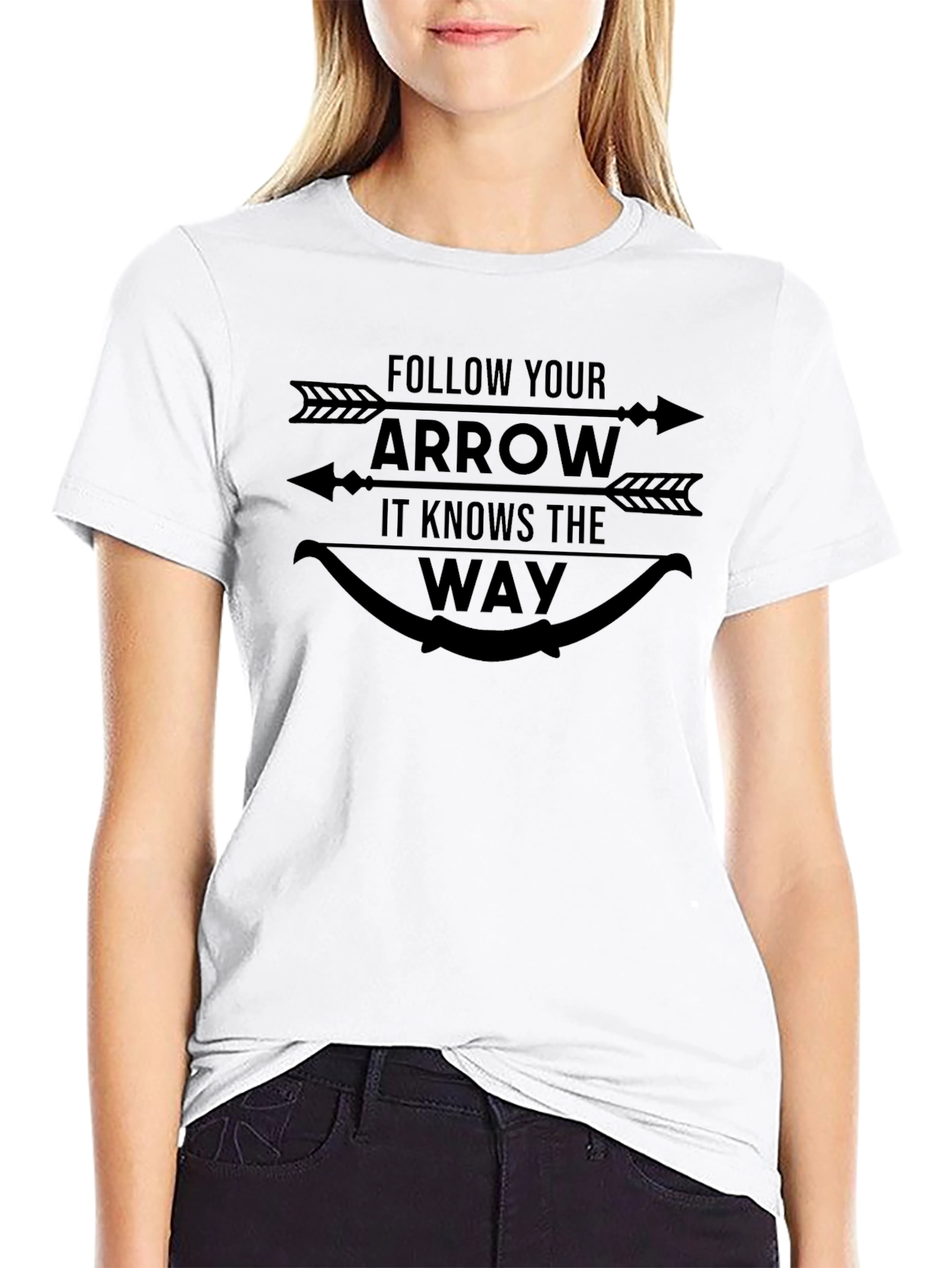 Follow Your Arrow Black Graphic Tee