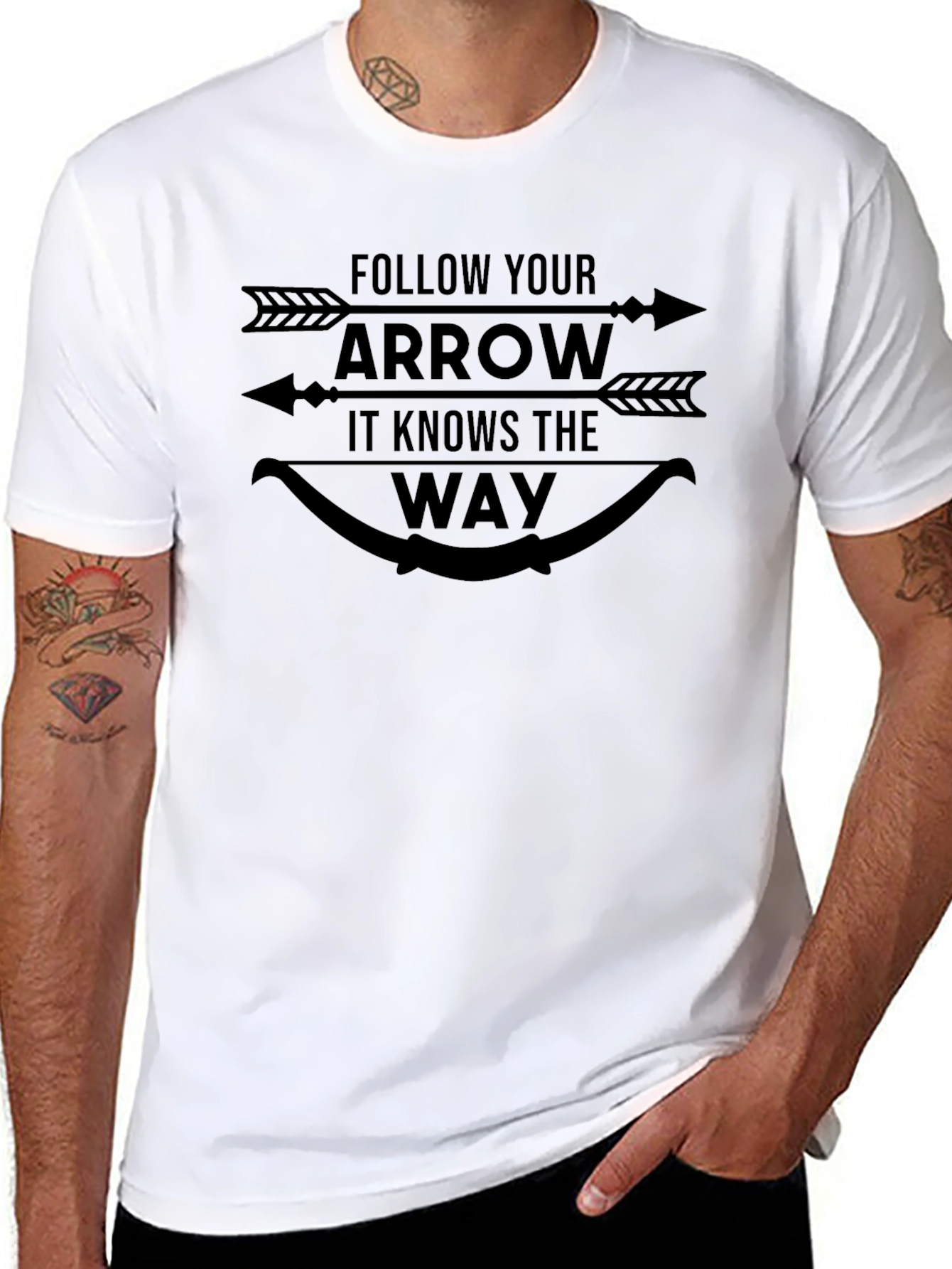 Follow Your Arrow Black Graphic Tee