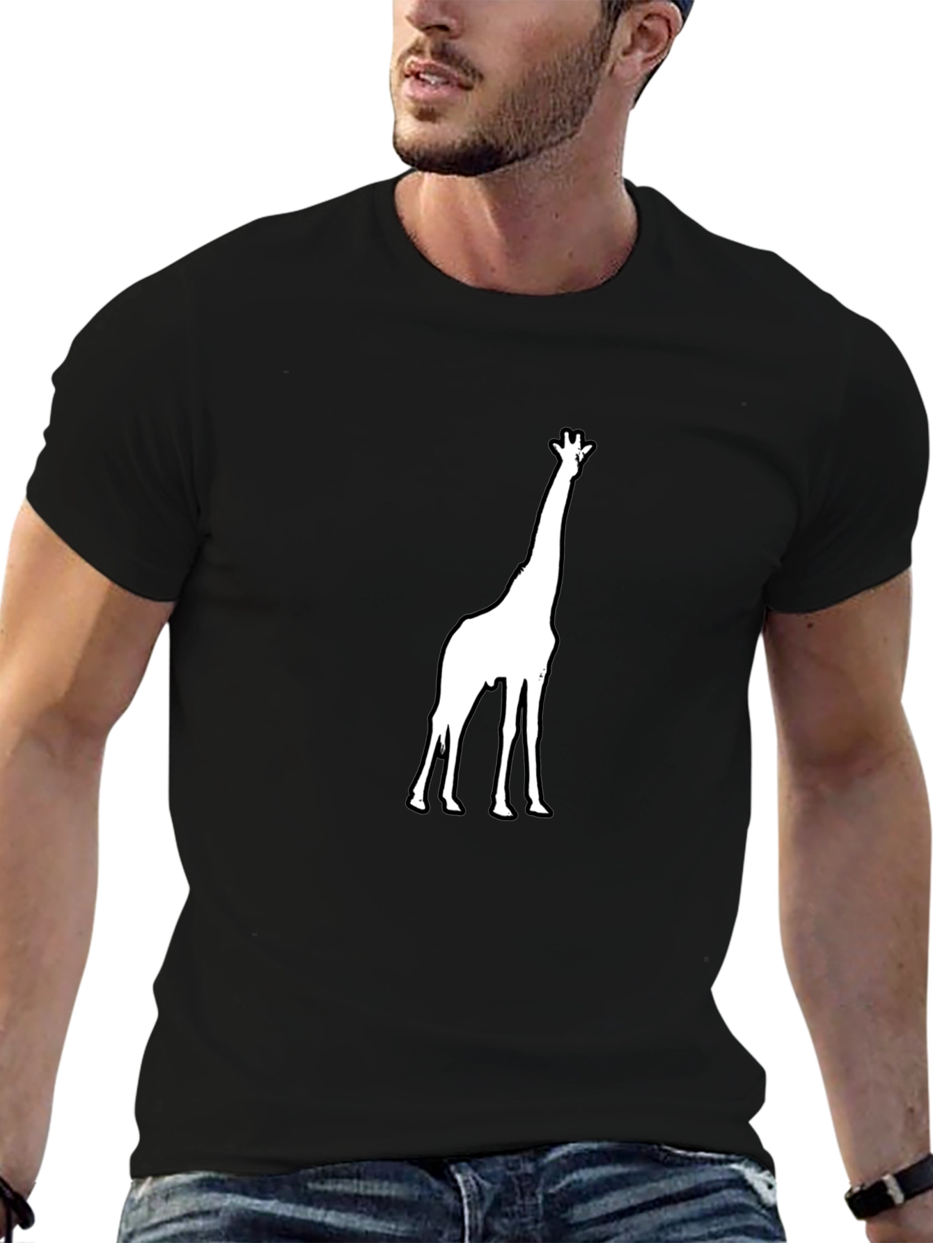 Giraffe Silhouette Graphic Tee