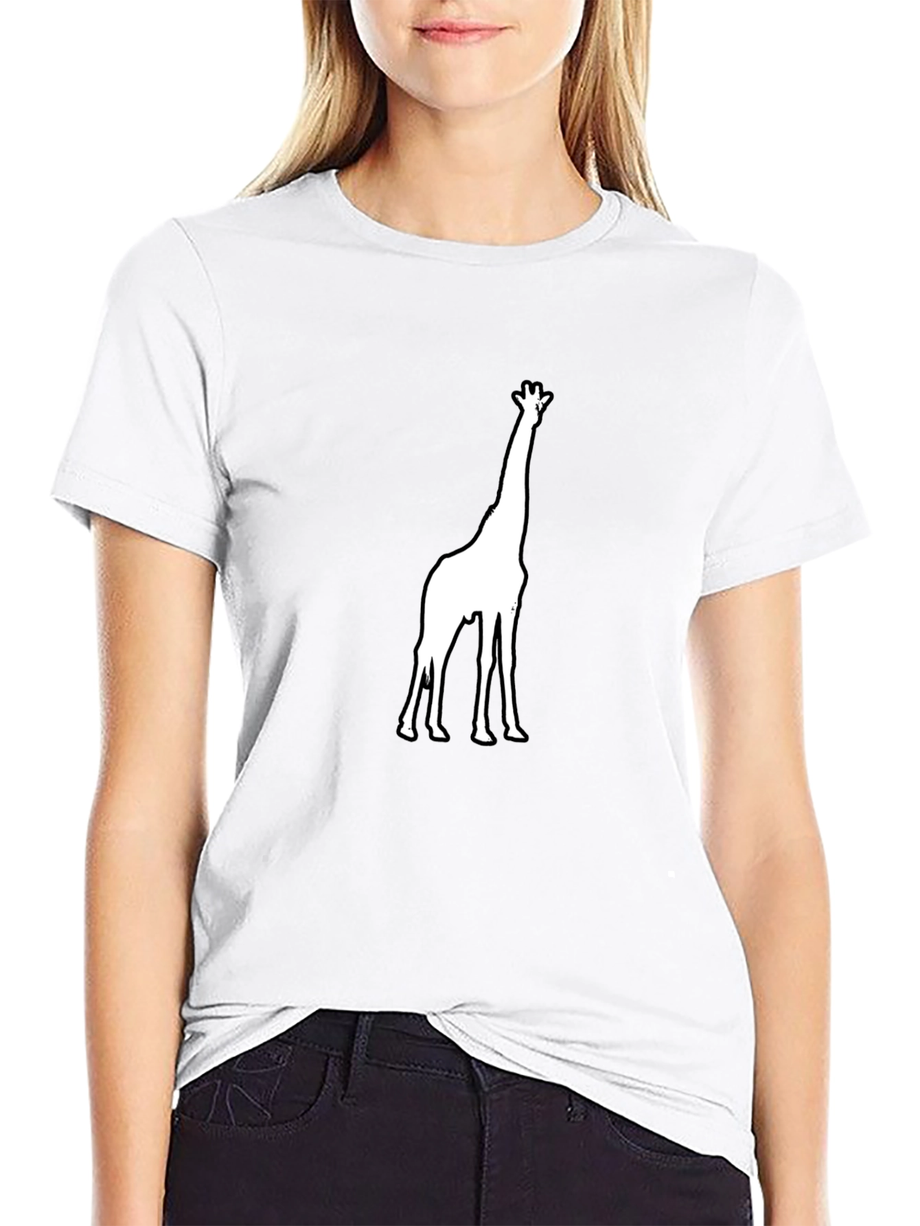 Giraffe Silhouette Graphic Tee