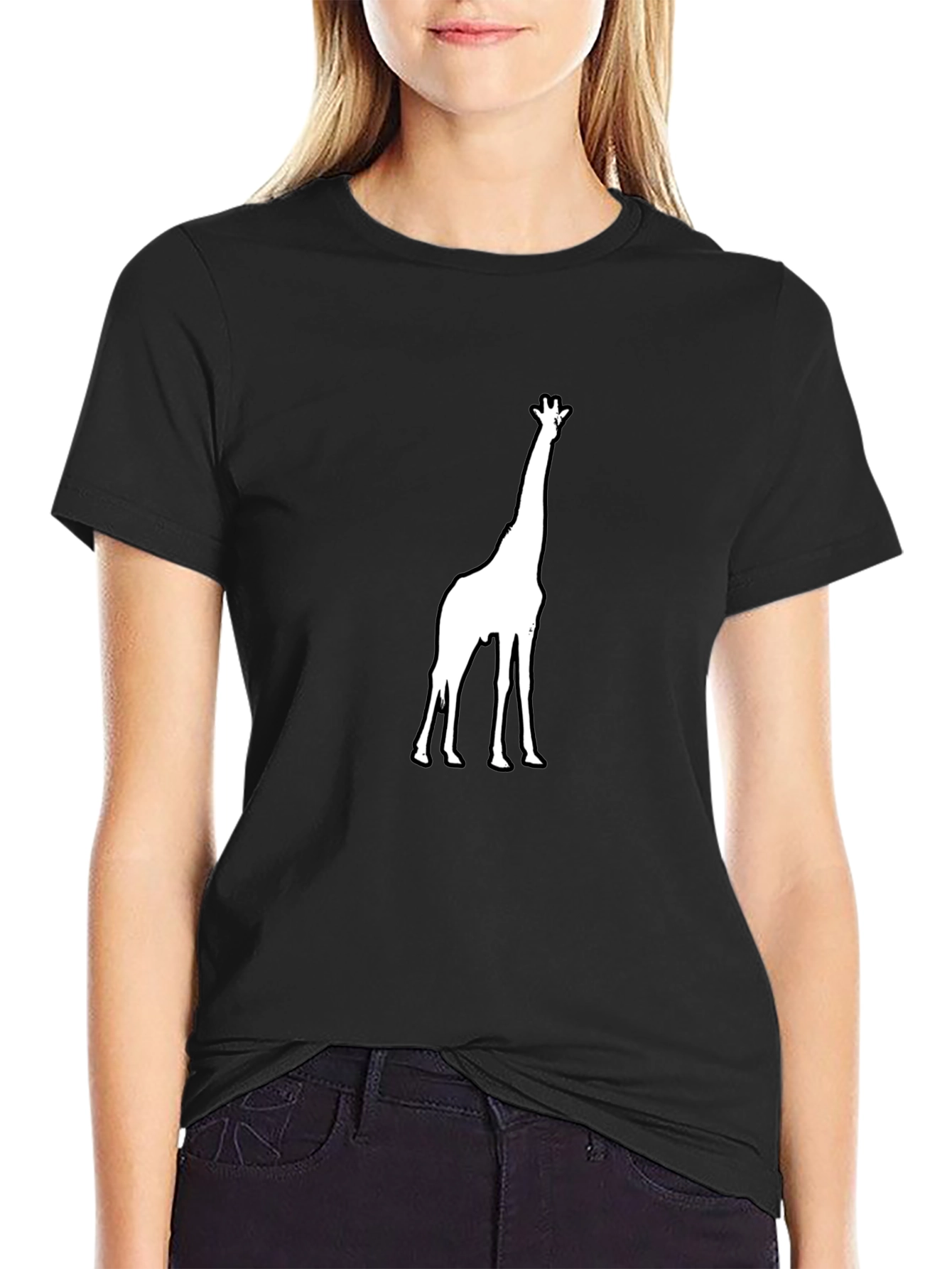 Giraffe Silhouette Graphic Tee