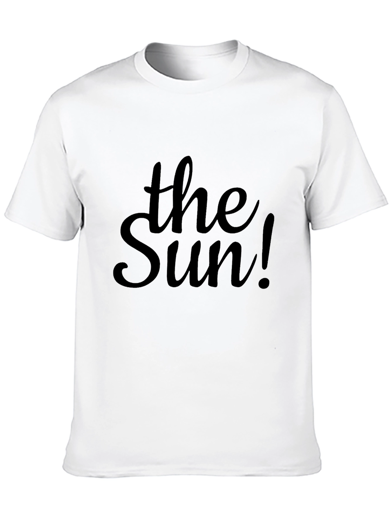 The Sun! Black Graphic T-Shirt - Modern Style