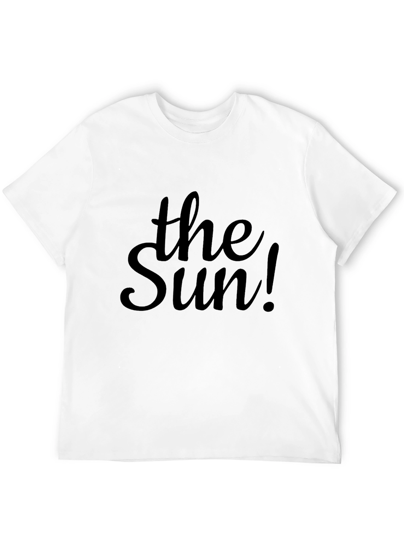 The Sun! Black Graphic T-Shirt - Modern Style