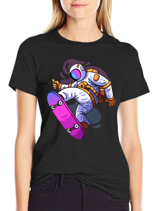 Astronaut Skateboard Graphic T-Shirt