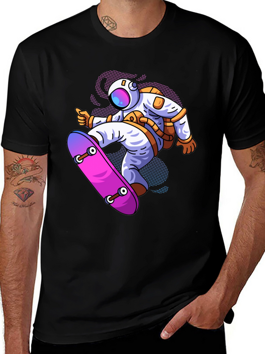 Astronaut Skateboard Graphic T-Shirt
