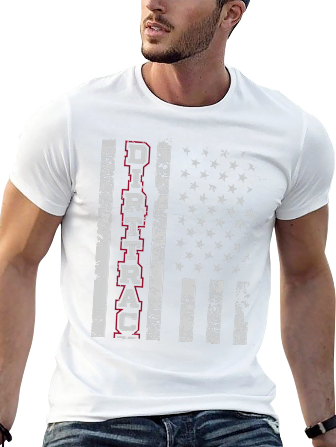 Dirt Track Flag Graphic Tee - Racing Fan Apparel