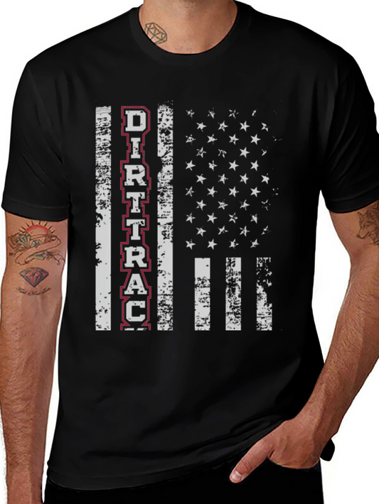 Dirt Track Flag Graphic Tee - Racing Fan Apparel