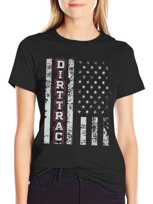 Dirt Track Flag Graphic Tee - Racing Fan Apparel