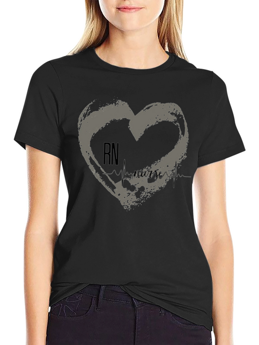 RN Nurse Heartbeat T-Shirt - Medical Professional Tee