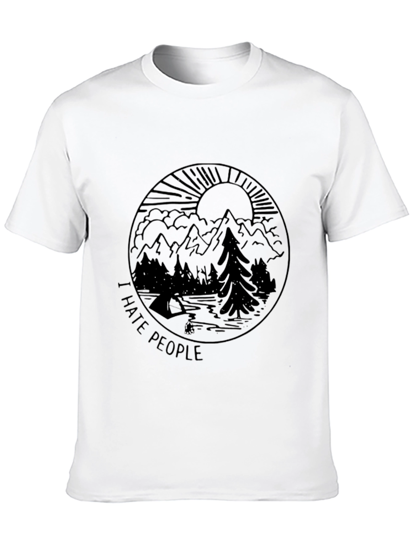 I Hate People Graphic Tee - Nature Camping Shirt
