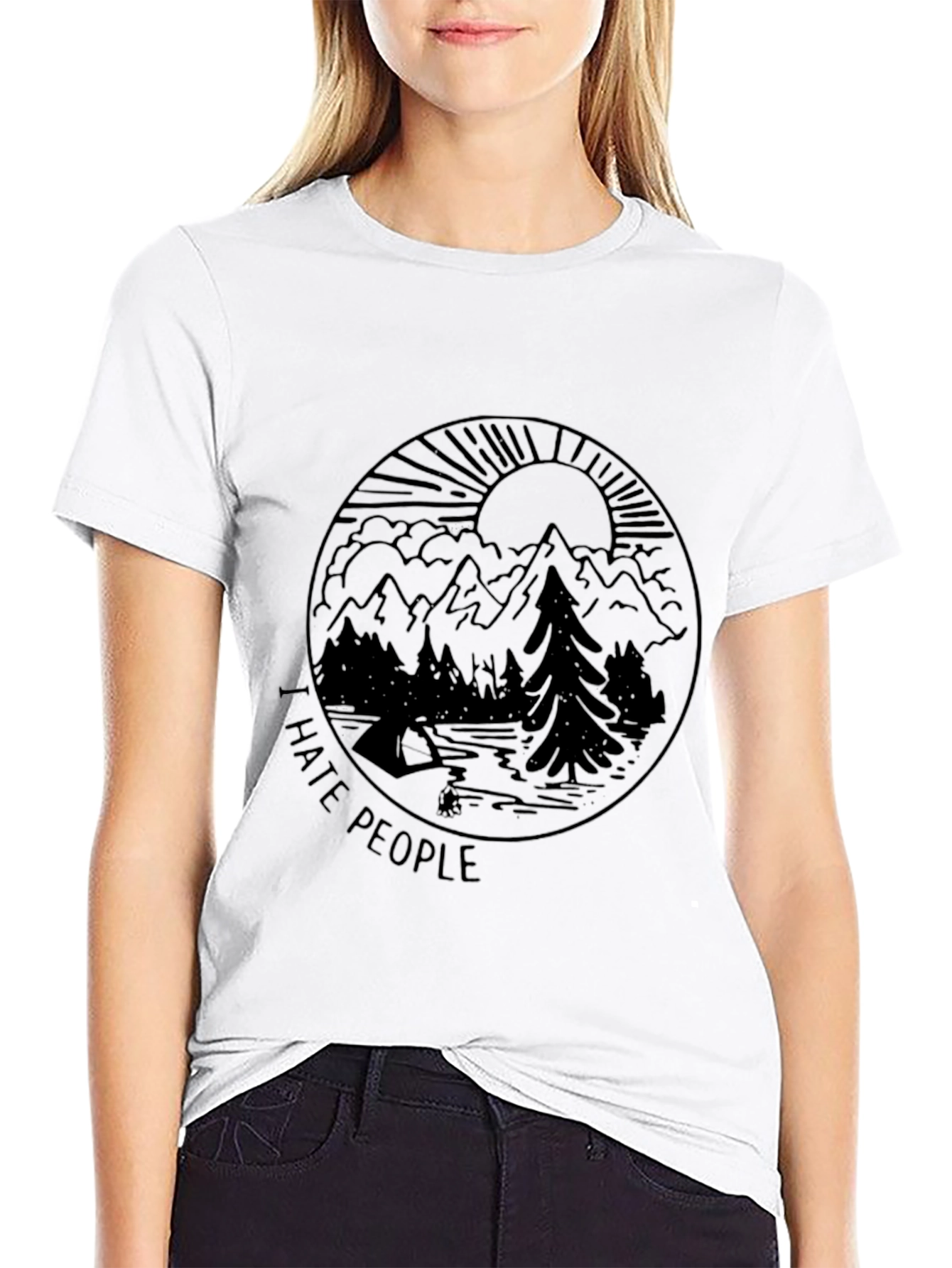 I Hate People Graphic Tee - Nature Camping Shirt
