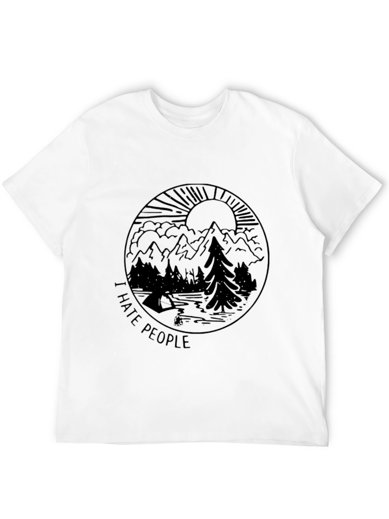 I Hate People Graphic Tee - Nature Camping Shirt
