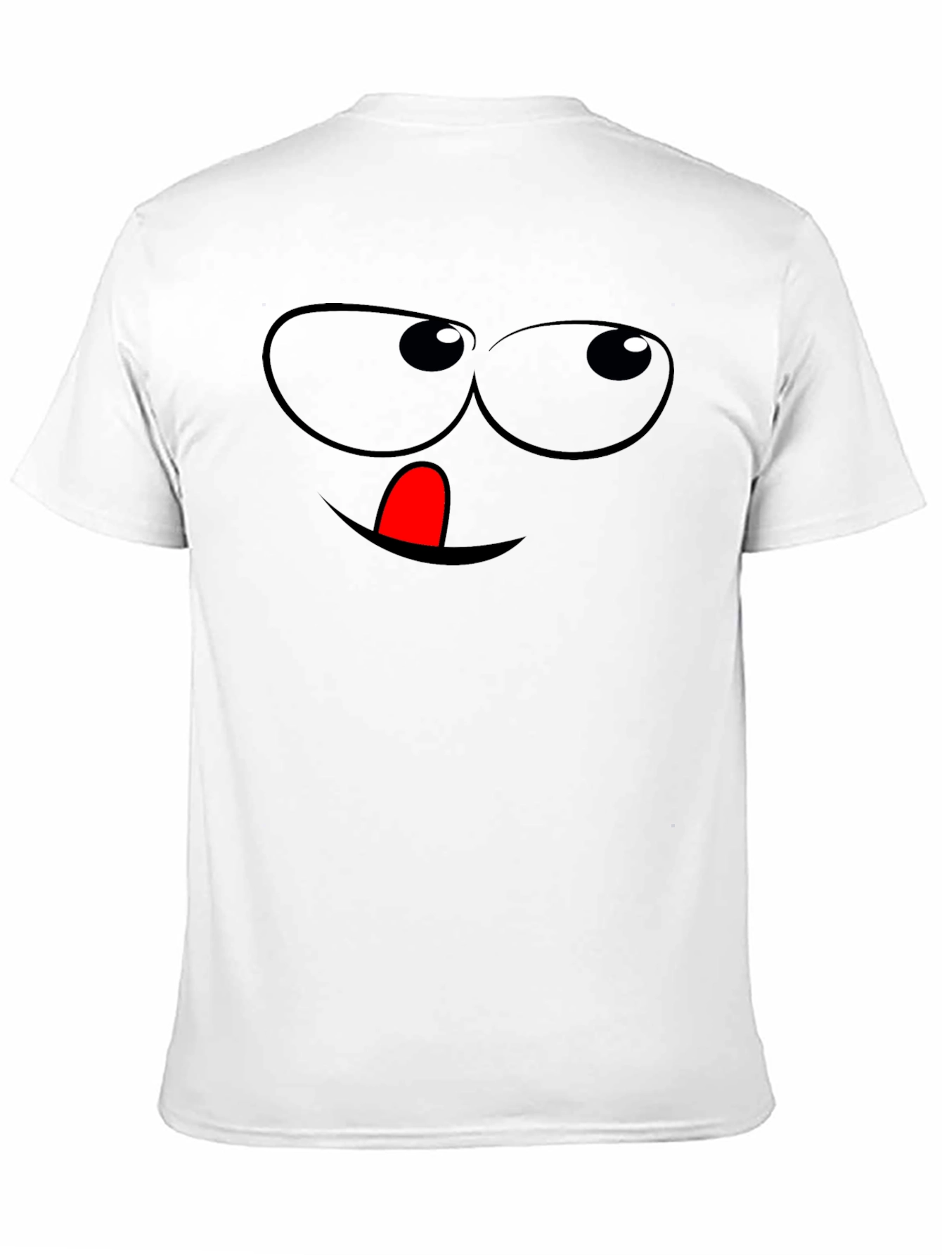 Funny Face Graphic Tee - Black Cotton T-Shirt
