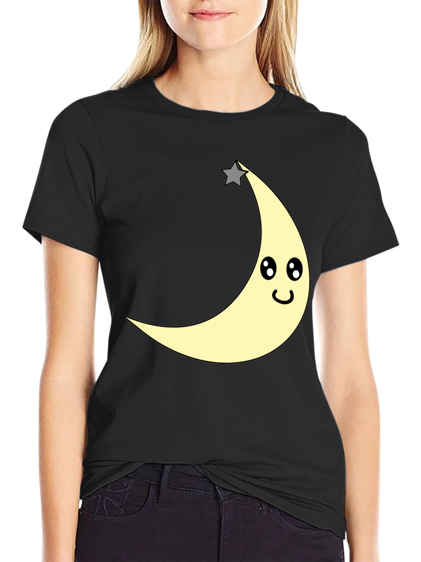 Moon and Star Graphic T-Shirt