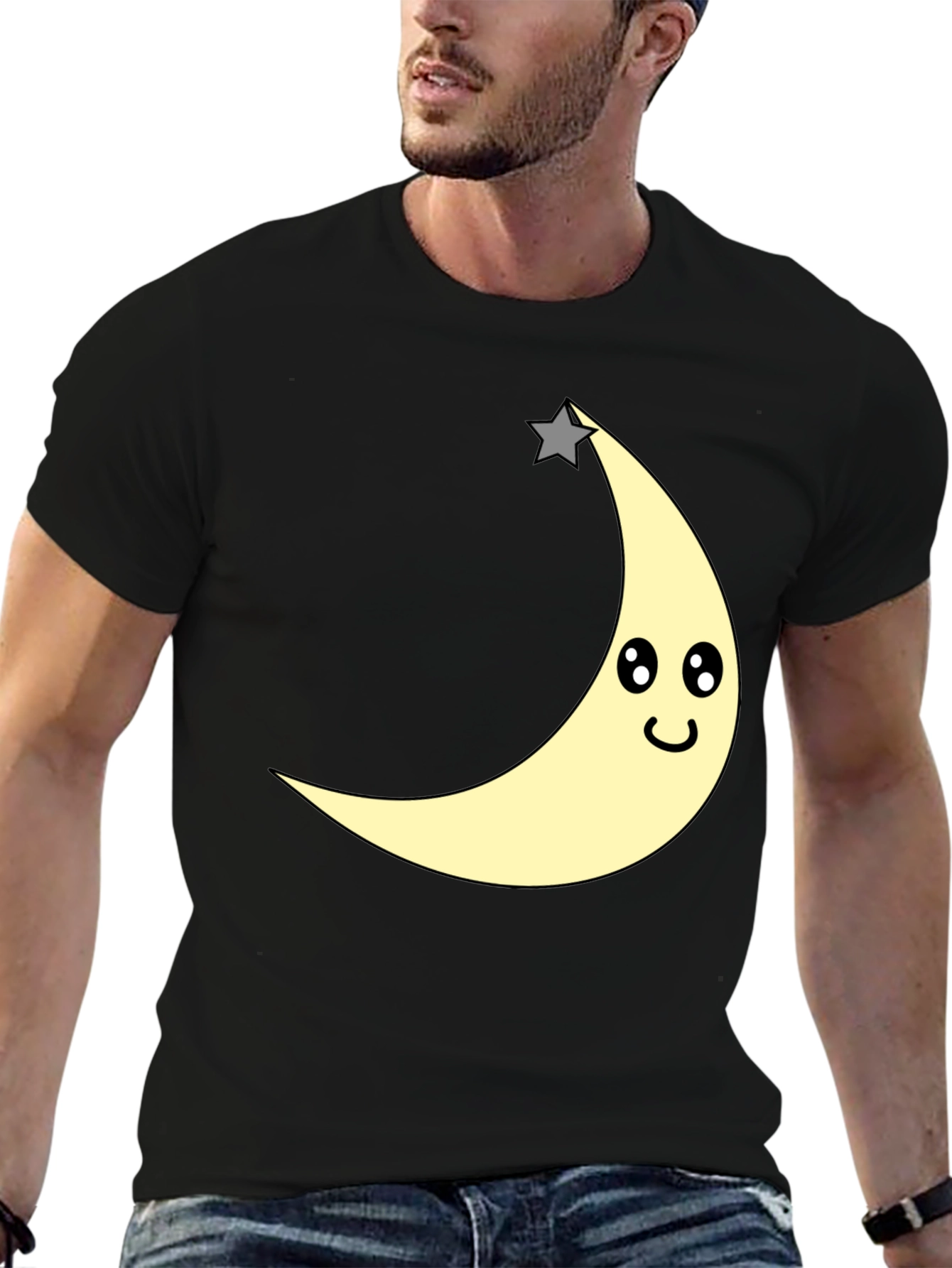 Moon and Star Graphic T-Shirt
