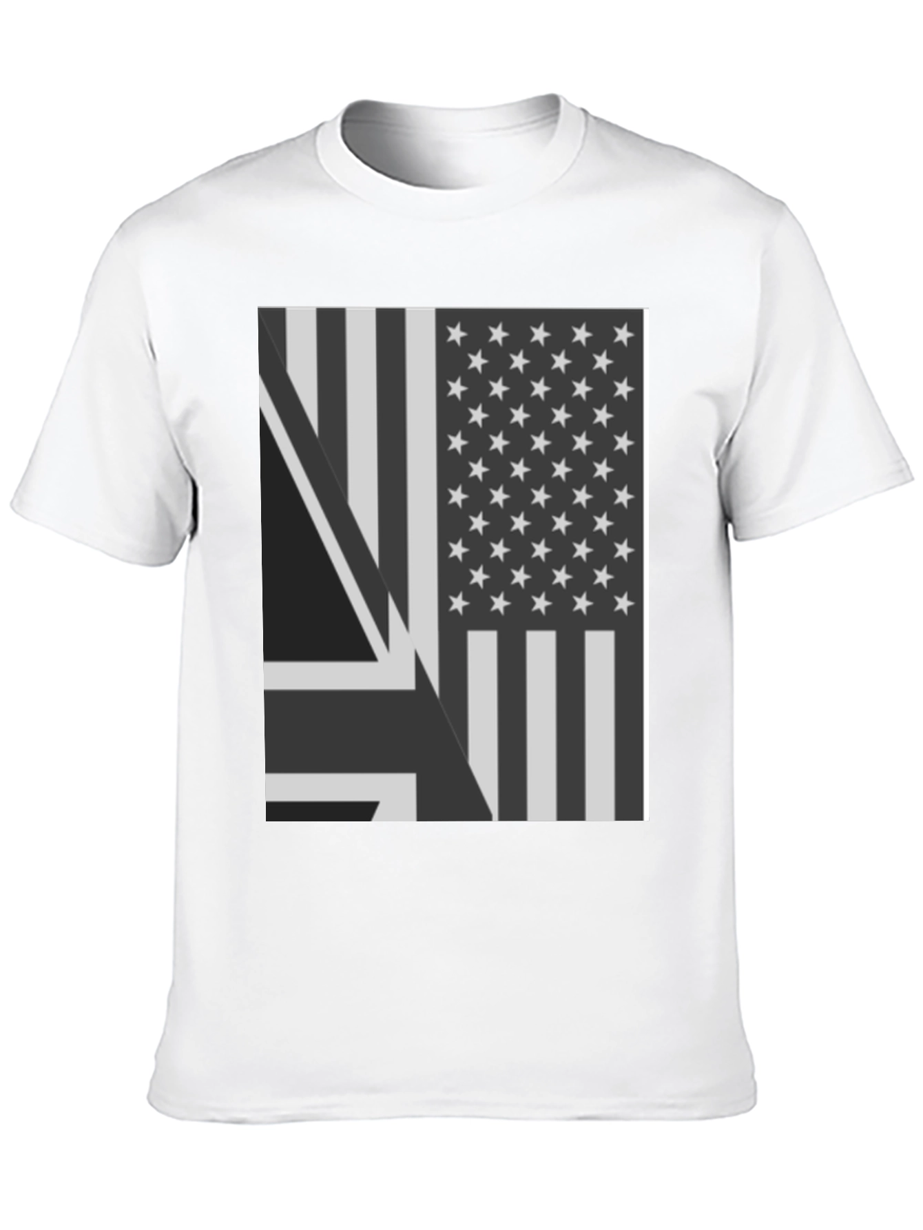 USA UK Flag Graphic T-Shirt