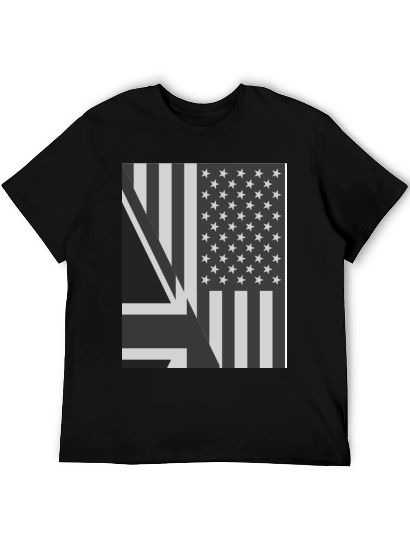 USA UK Flag Graphic T-Shirt