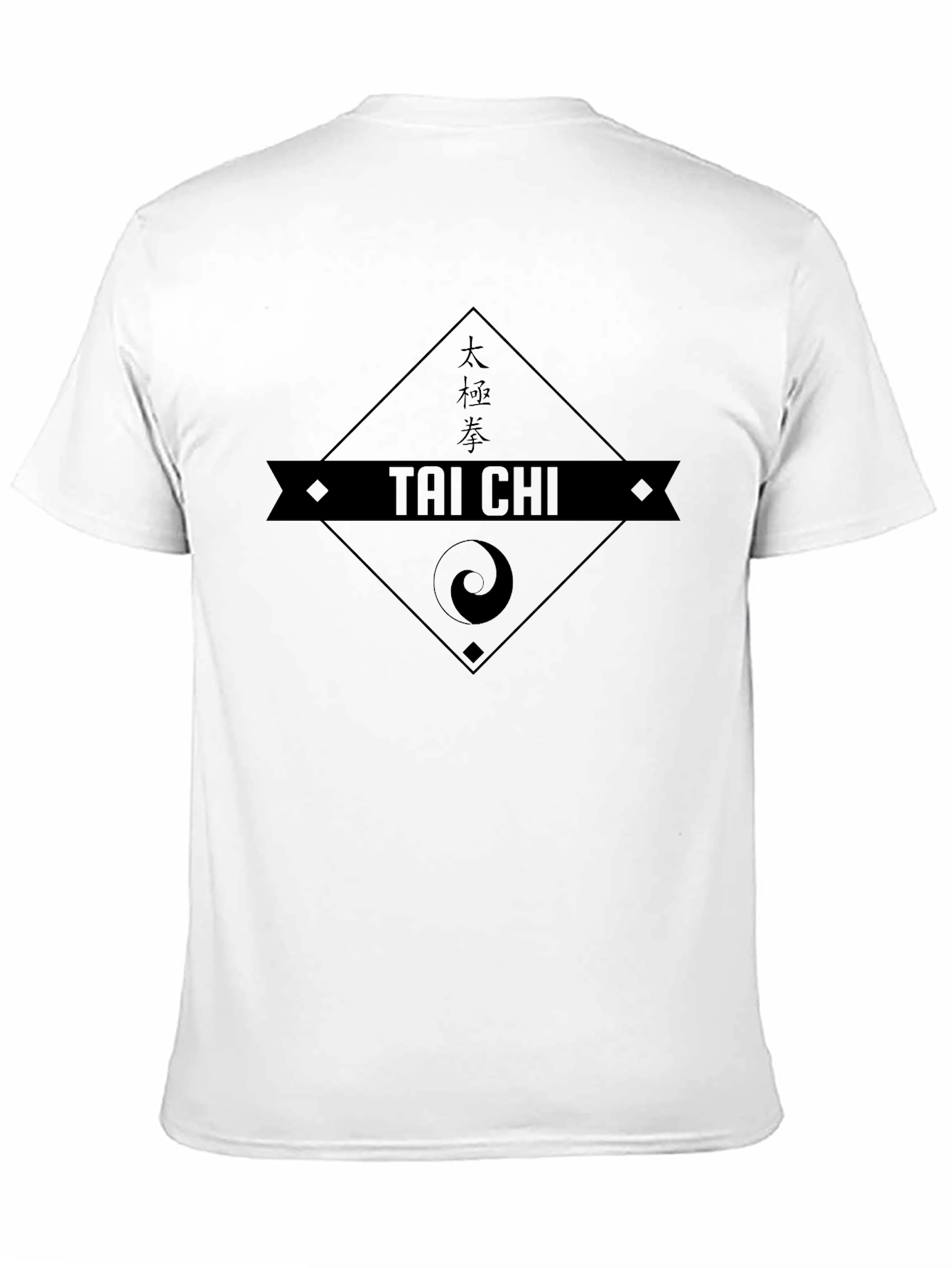 Tai Chi Graphic Tee - Black Cotton T-Shirt