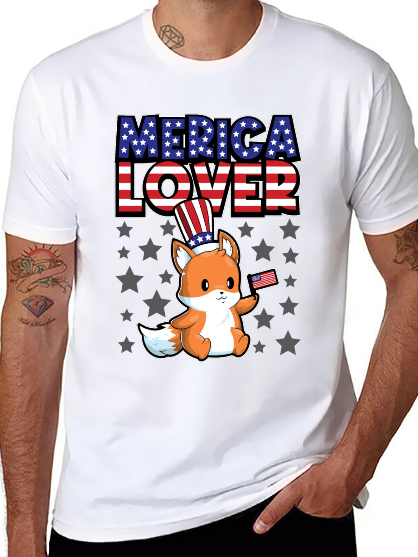 Merica Lover Fox T-Shirt