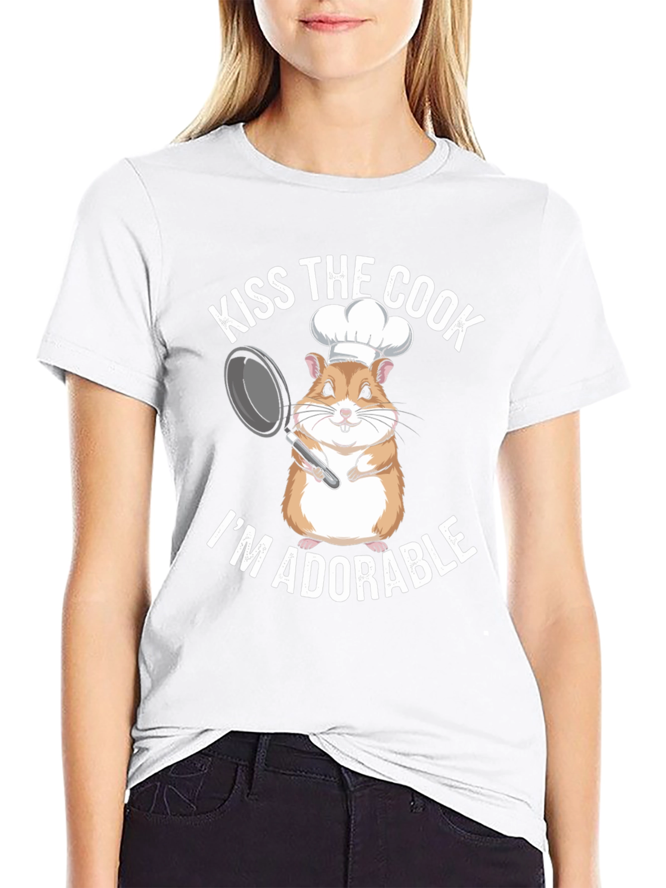 Kiss the Cook T-Shirt - Adorable Hamster Chef