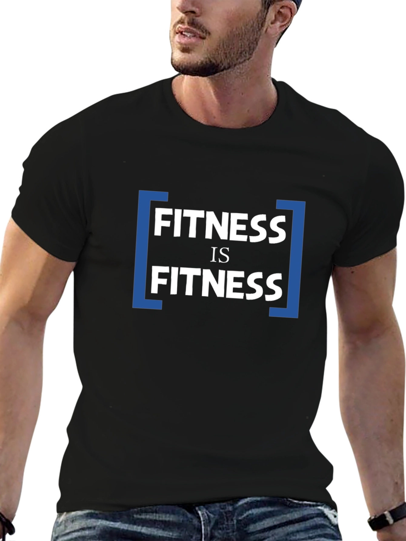 Fitness is Fitness Graphic T-Shirt - Black
