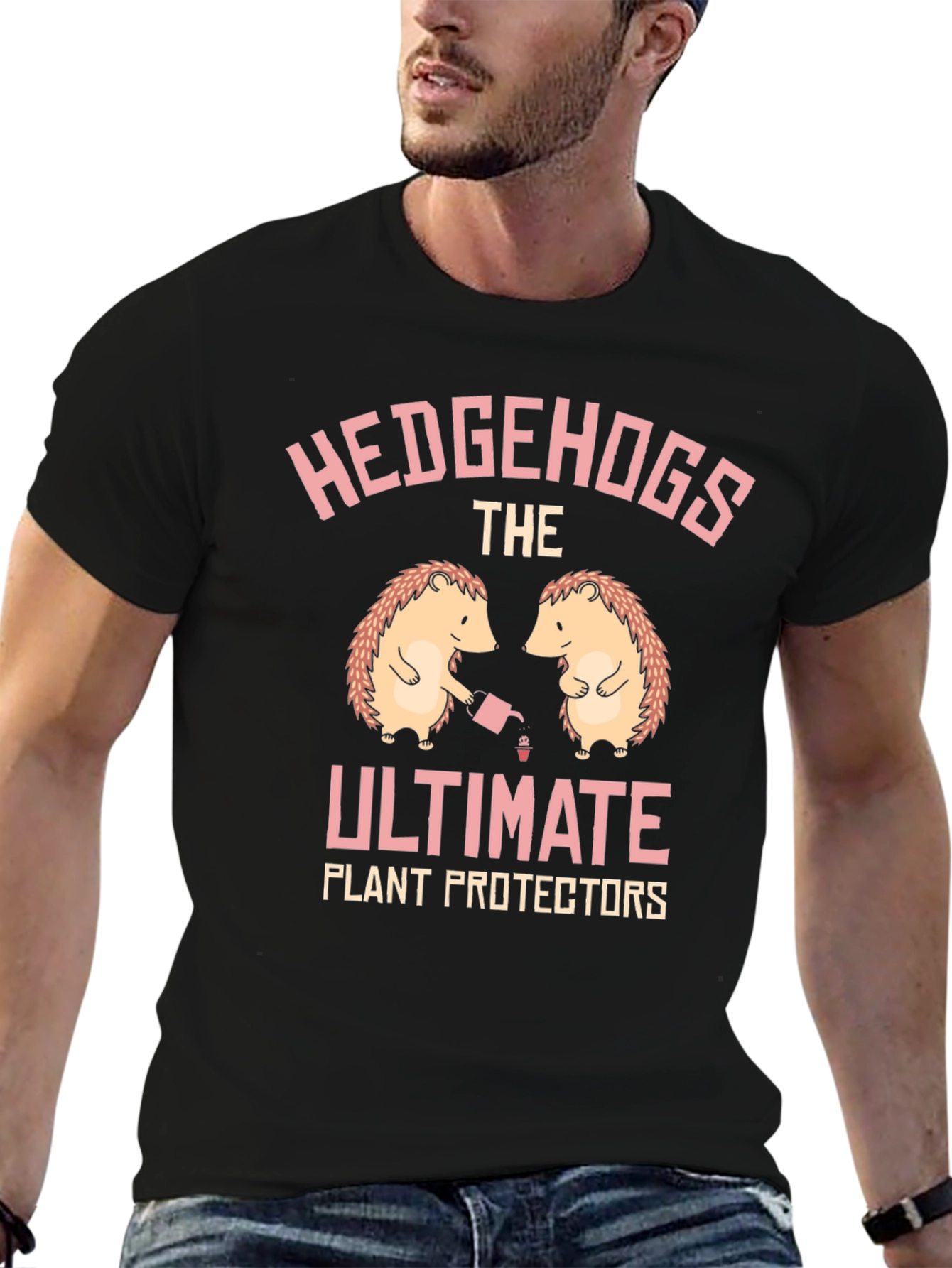 Hedgehog Plant Protector Graphic Tee
