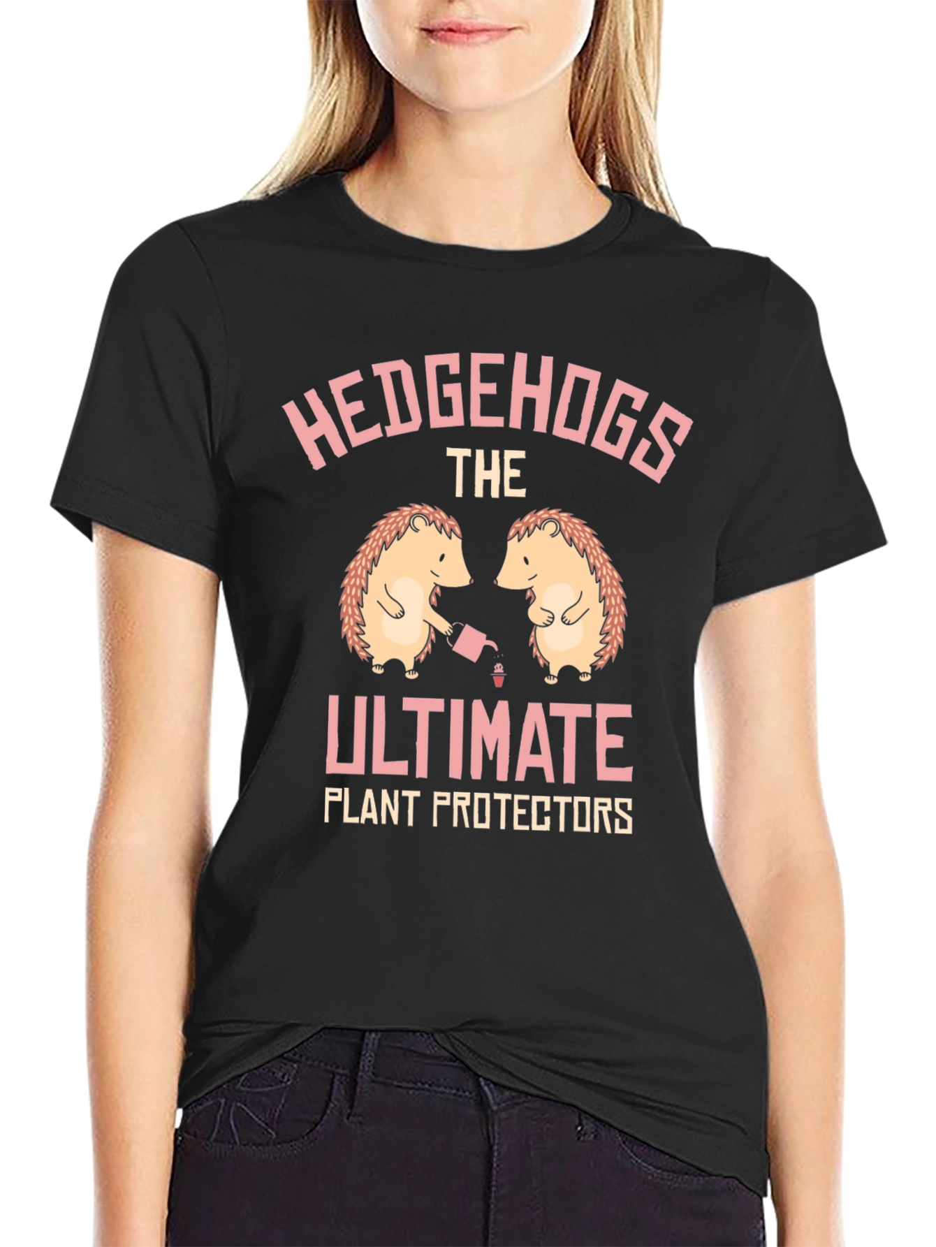 Hedgehog Plant Protector Graphic Tee