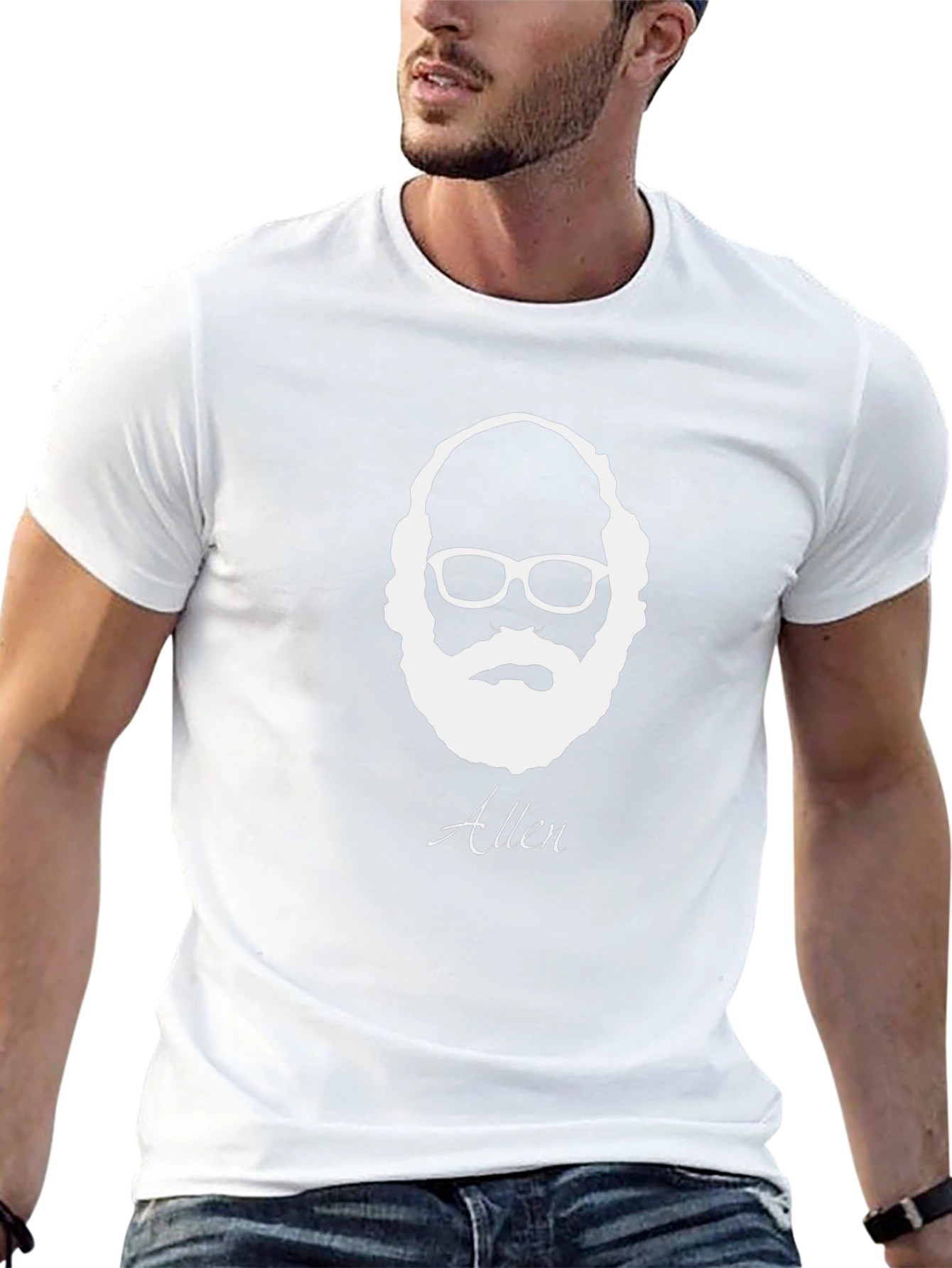 Allen Portrait Graphic T-Shirt - Black