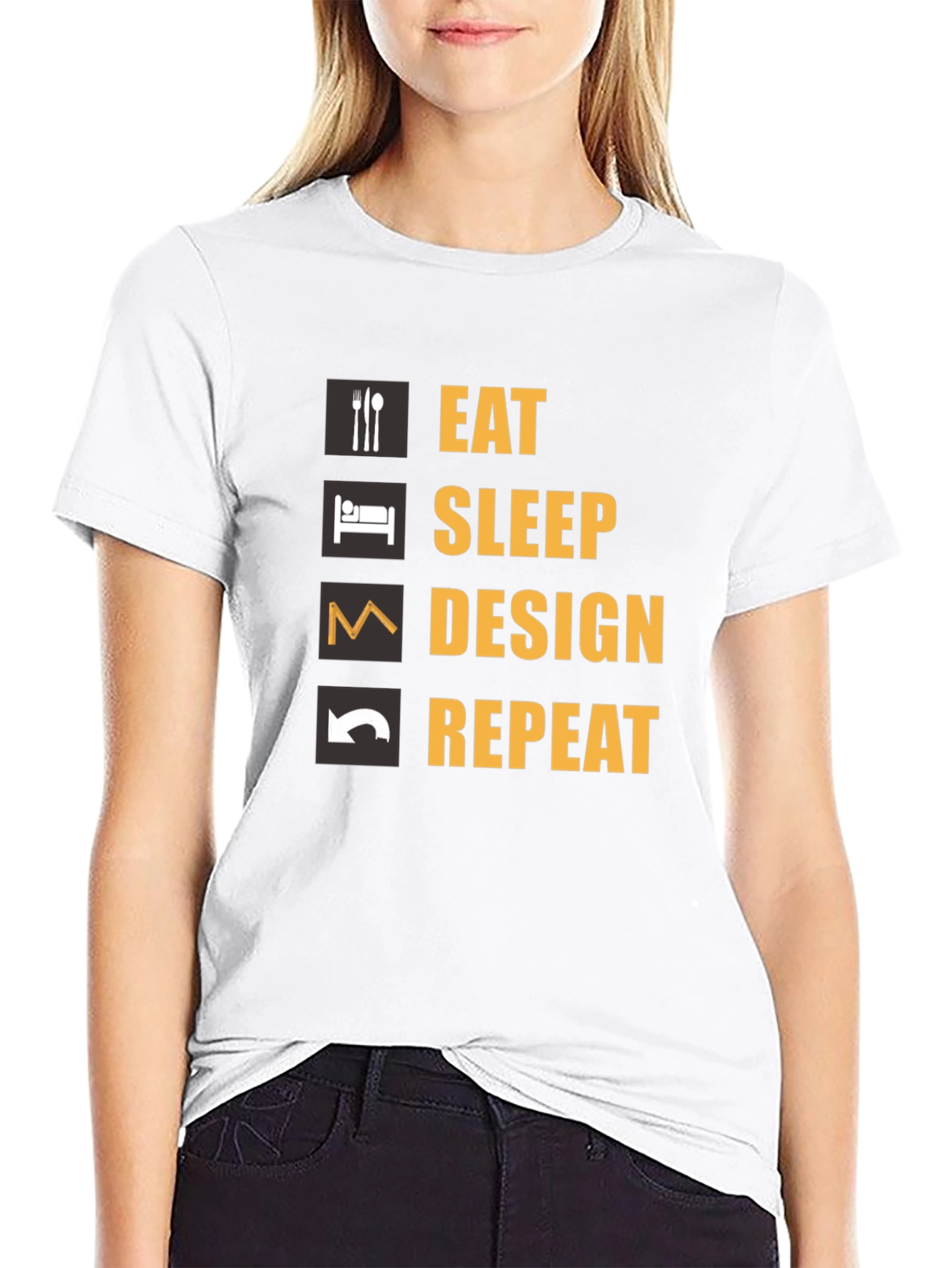 Eat Sleep Design Repeat T-Shirt - Funny Design Tee