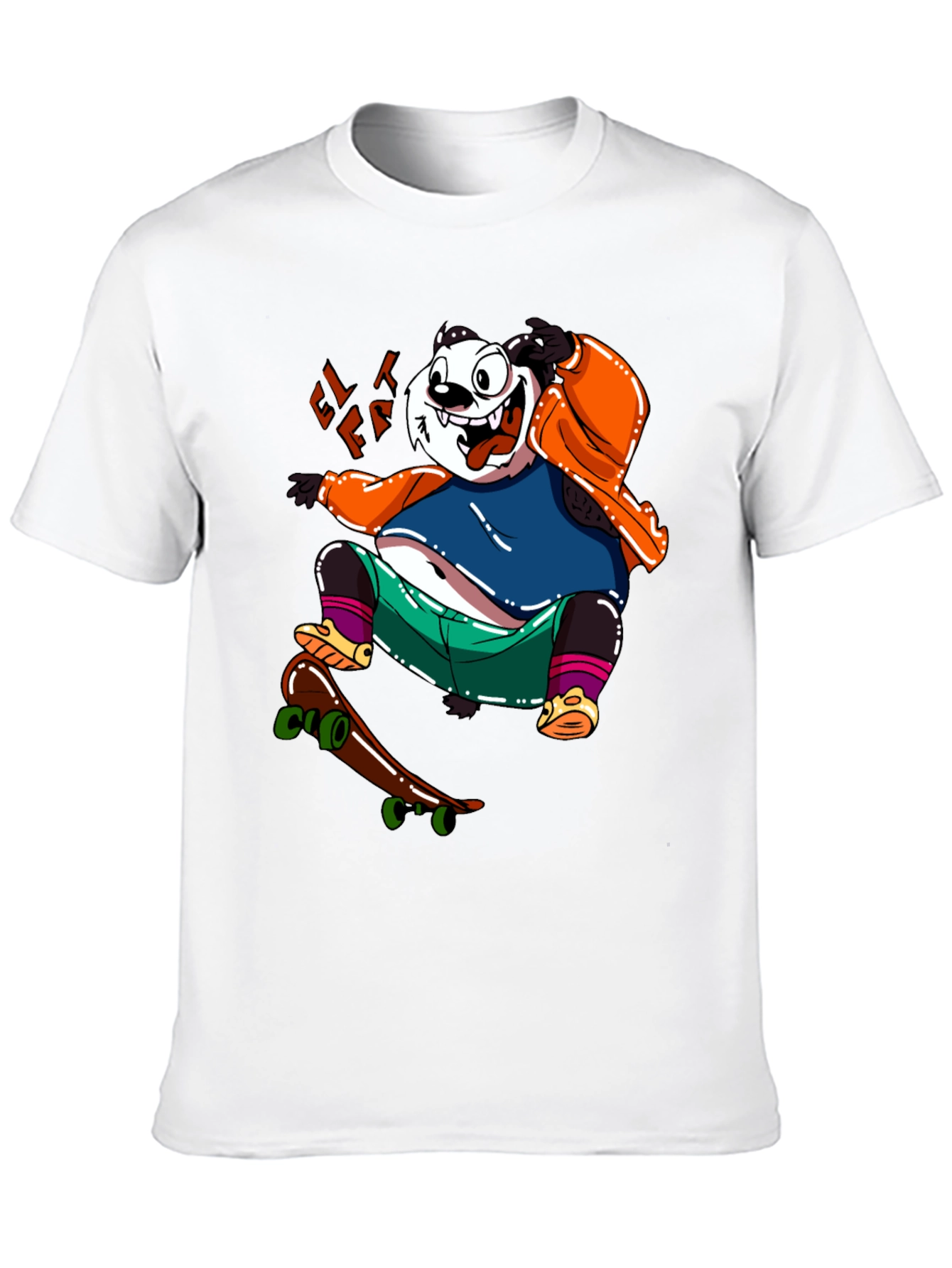Skateboarding Panda Graphic Tee - Cool & Casual