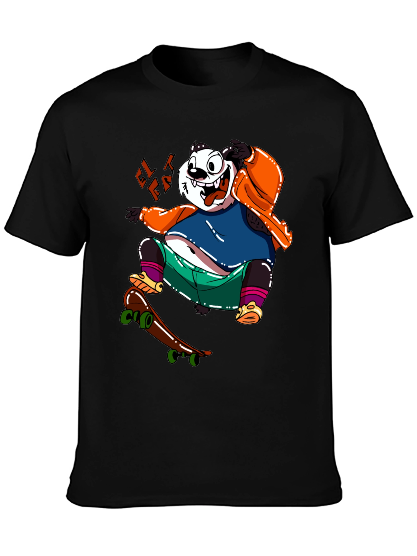 Skateboarding Panda Graphic Tee - Cool & Casual